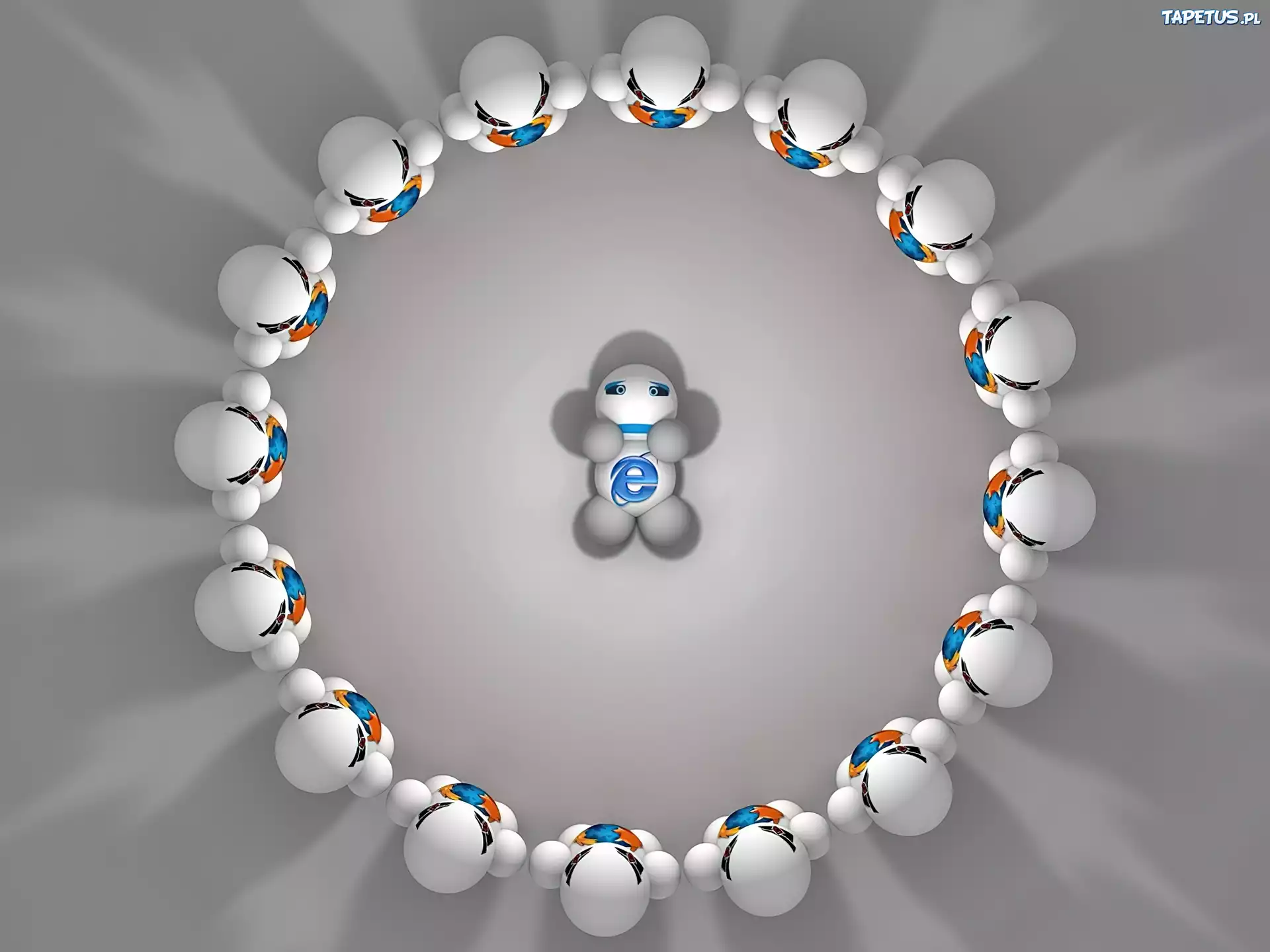 Internet Explorer, postacie, krąg, ofiara