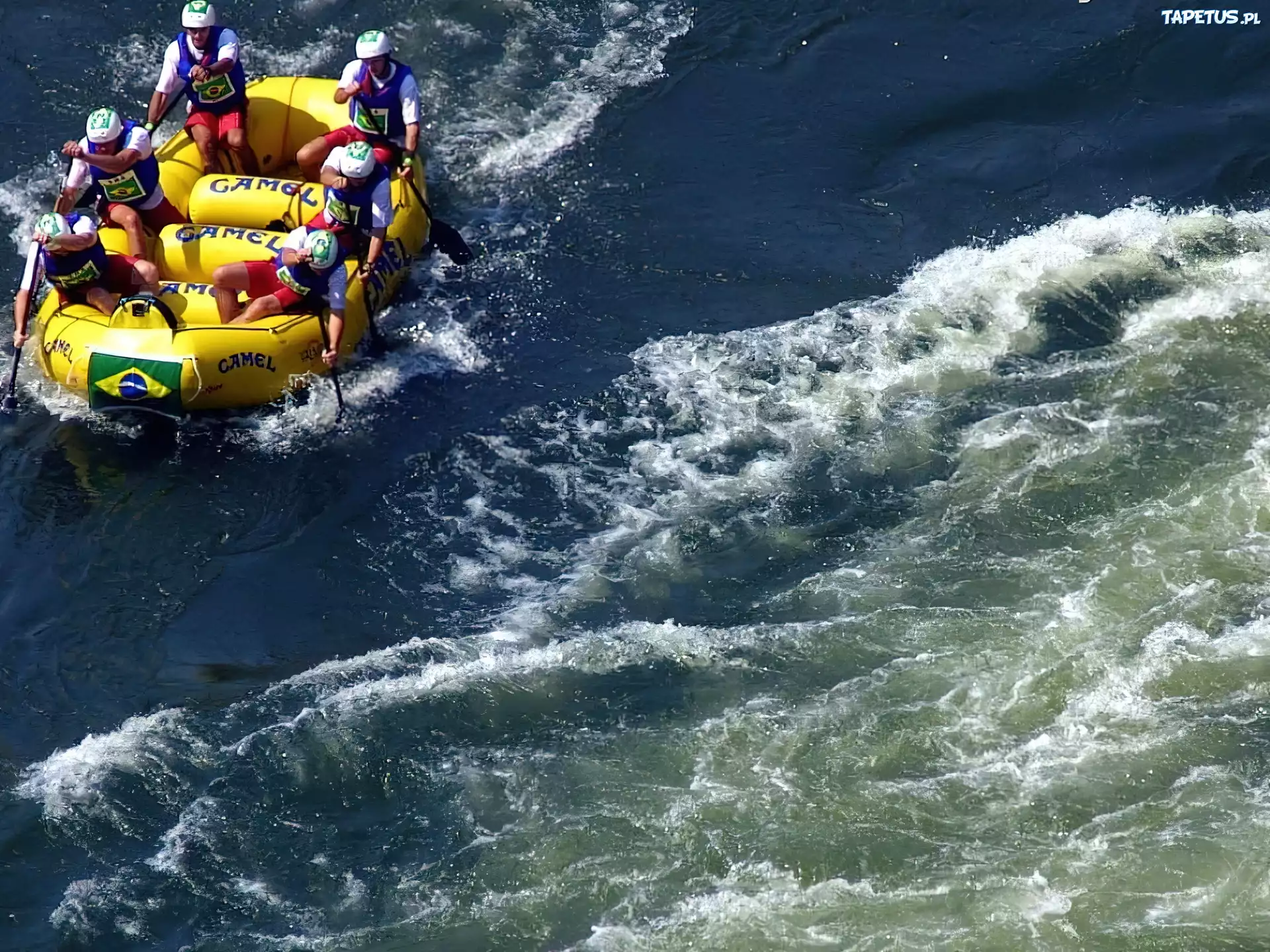 Rafting,spływ, rzeka, wiosła
