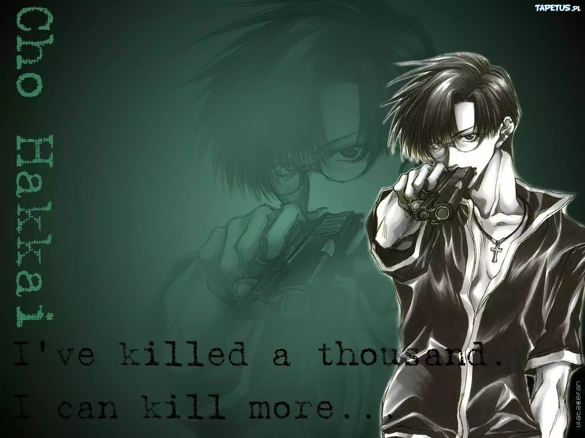 Saiyuki, morderca, oklulary, pistolet