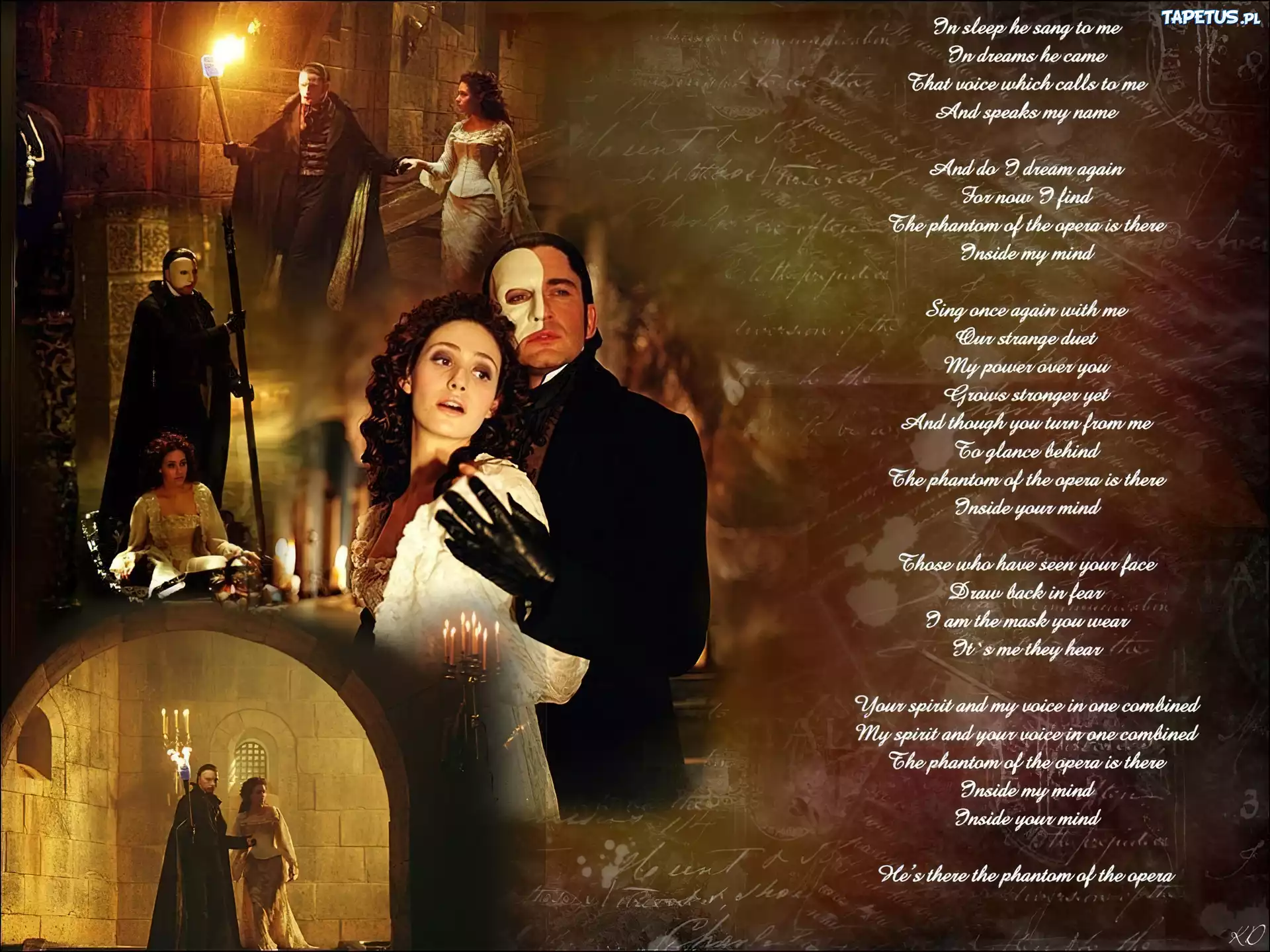 Phantom Of The Opera, wiersz, postacie, pochodnia