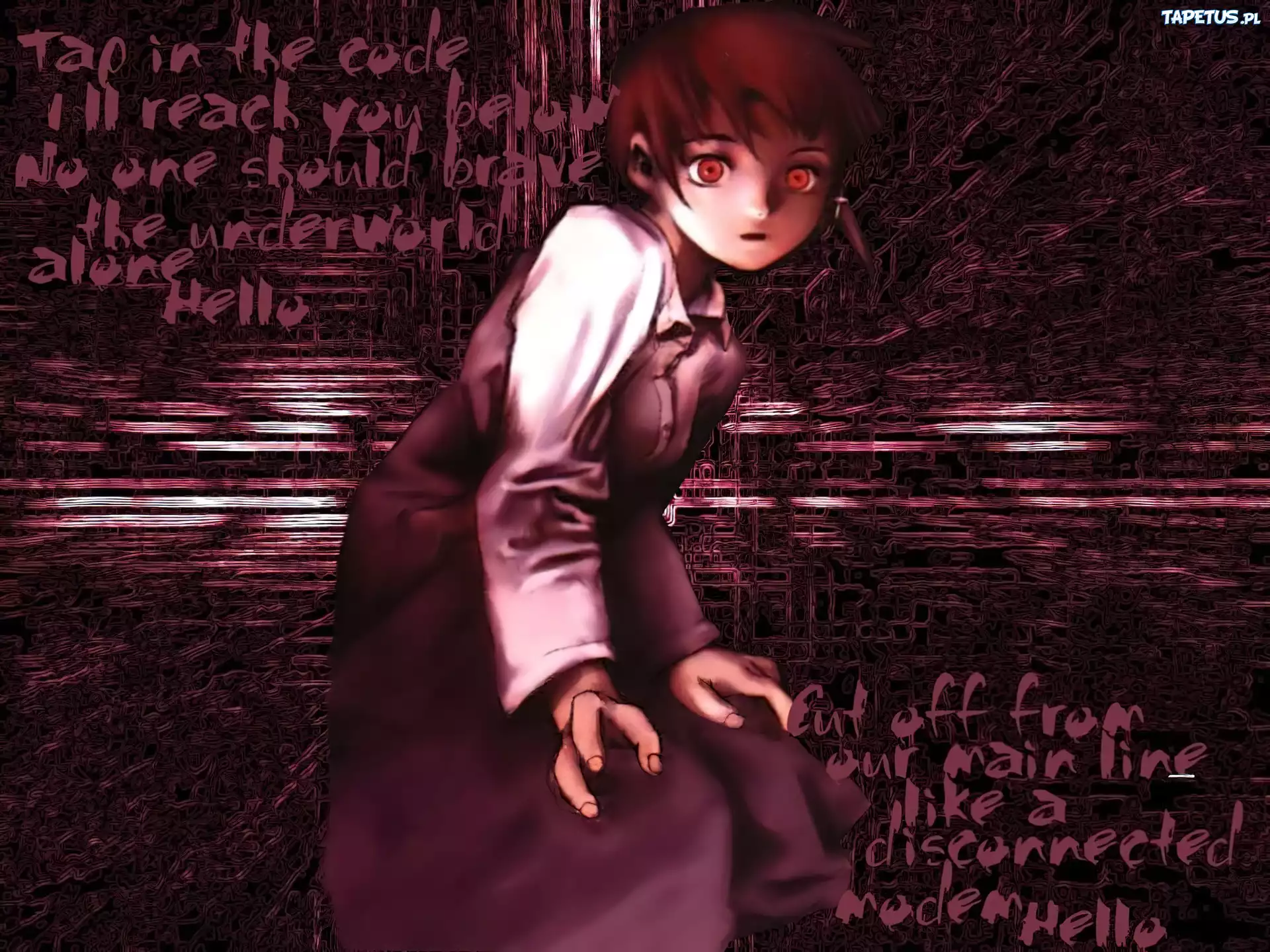 Serial Experiments Lain, czerwone oczy