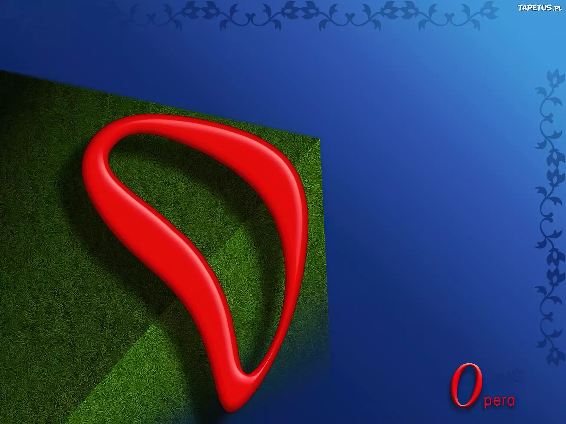 Opera, trawa, sześcian, litera, płynąca, o