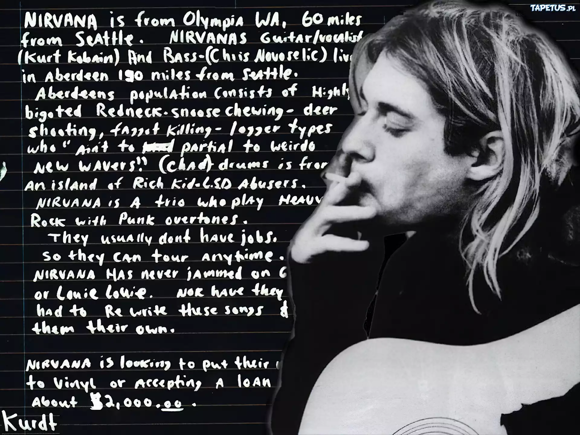 Nirvana,papieros, twarz