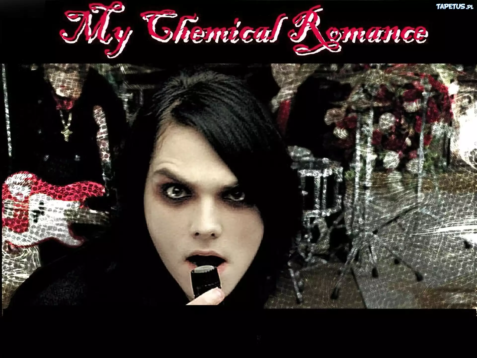 My Chemical Romance,twarz kobiety , perkusja