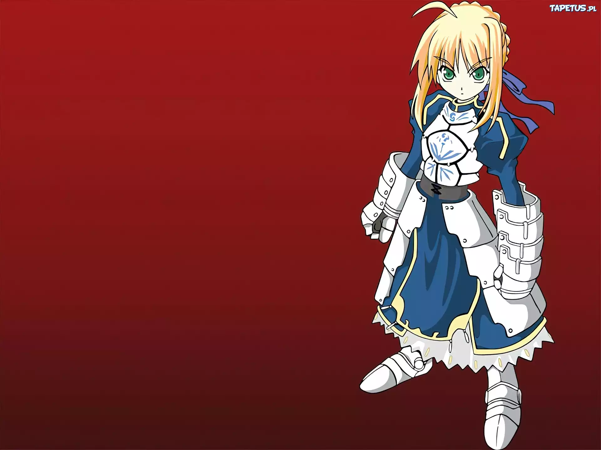 Fate Stay Night, dzieczyna, ubiór, zbroja