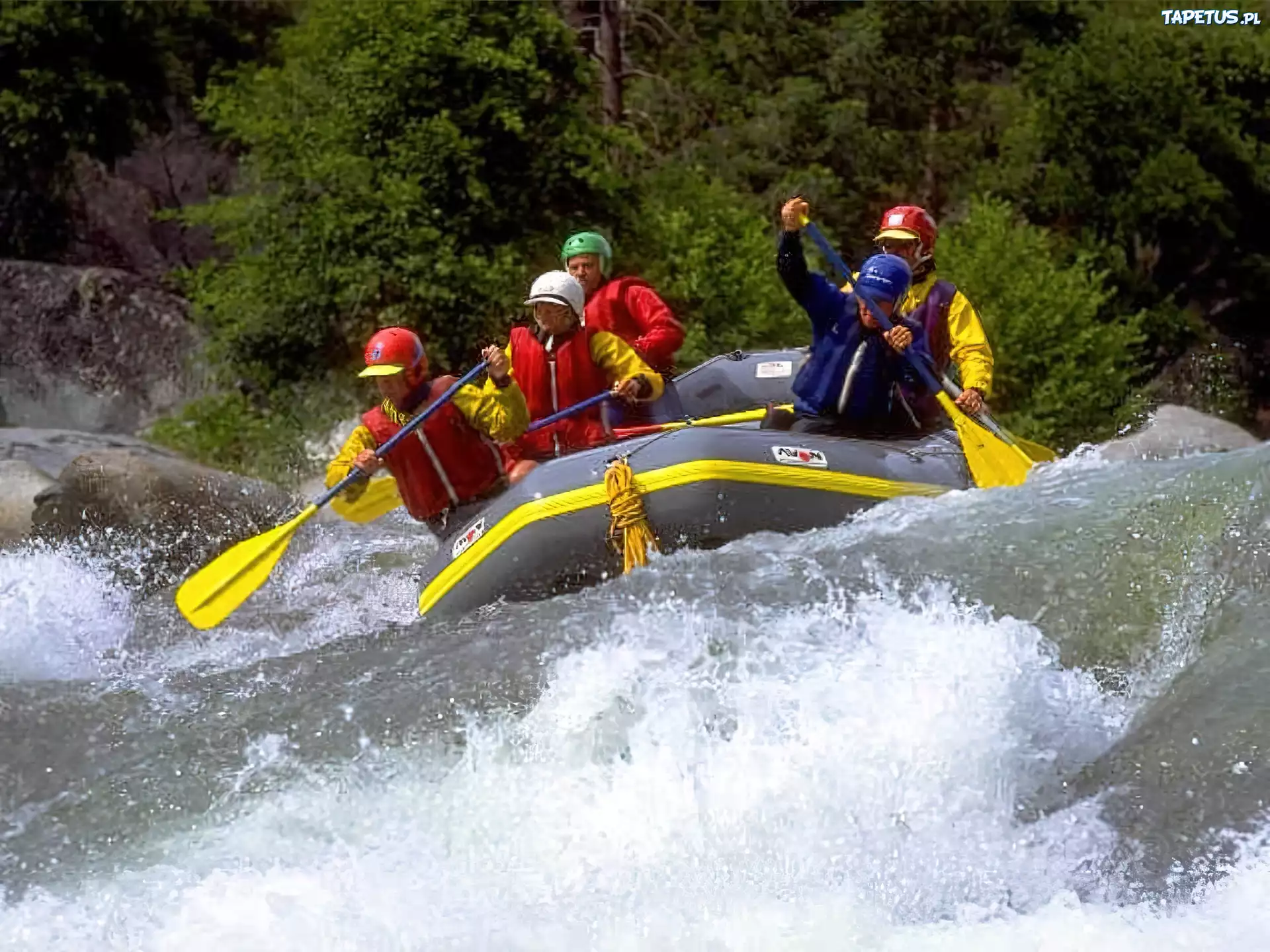 Rafting,spływ, rzeka, wiosła , ponton