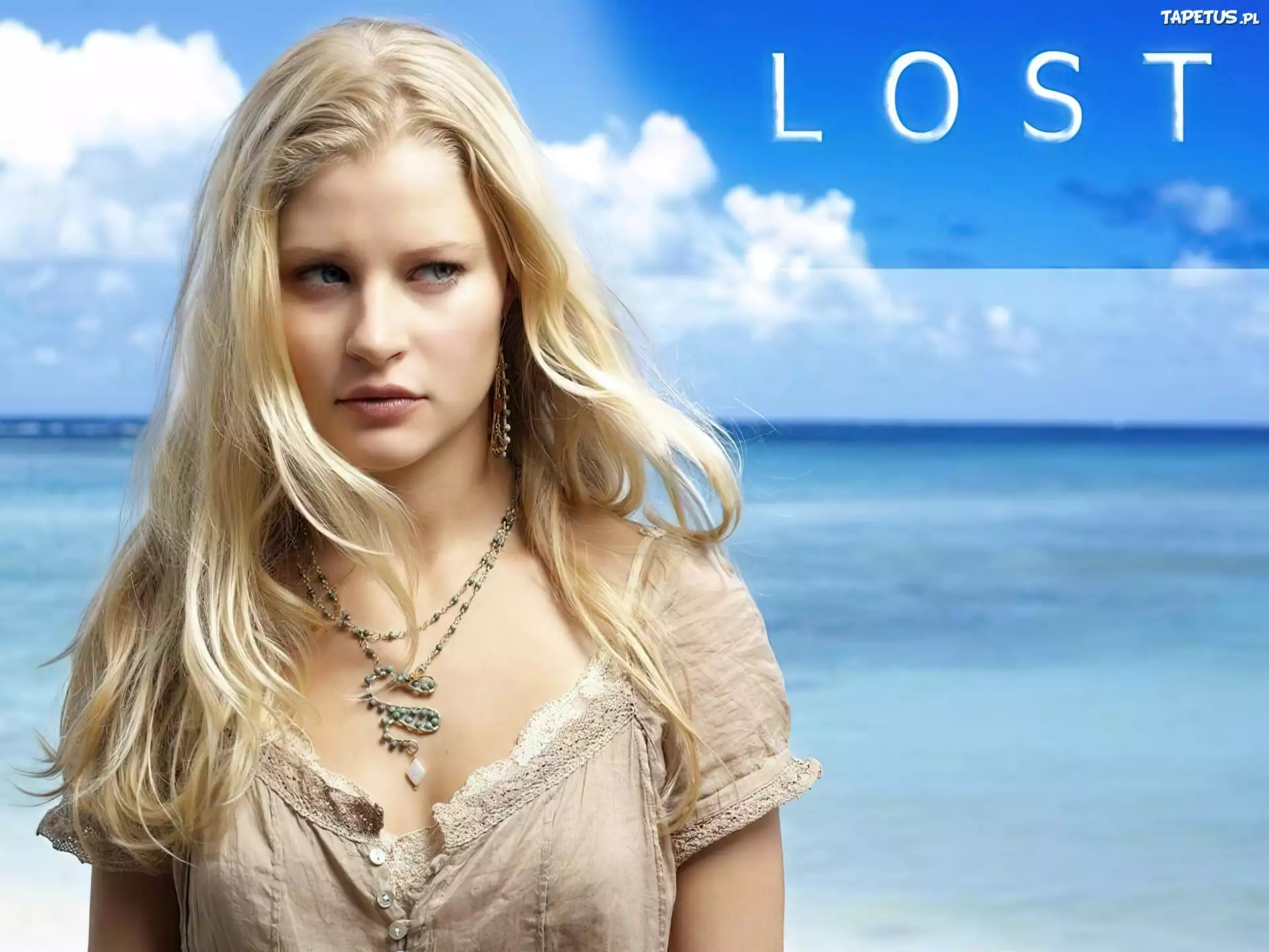 Filmy Lost, Emilie Ravin, blondynka, ocean