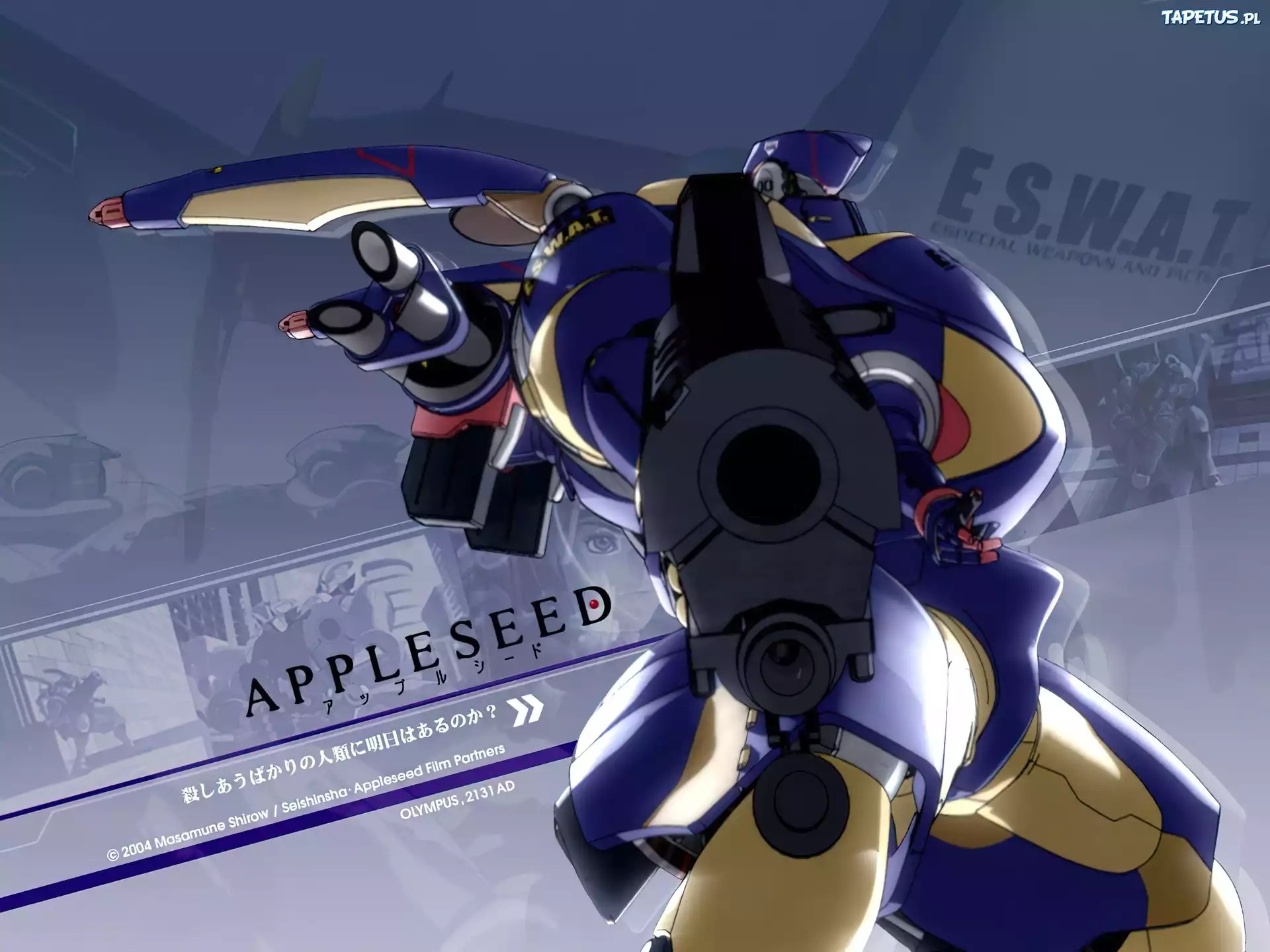 Appleseed, pistolet, robot