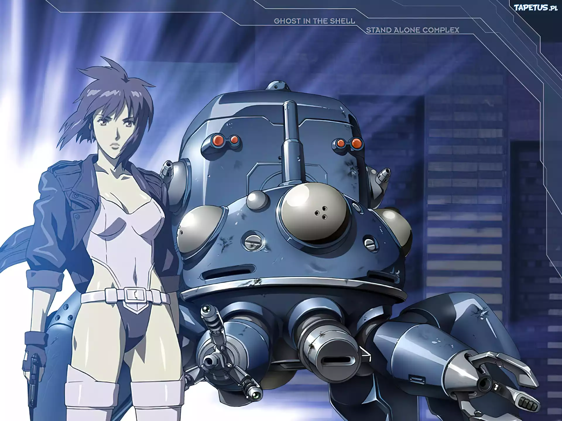 robot, Masamune Shirow, kobieta, pistolet