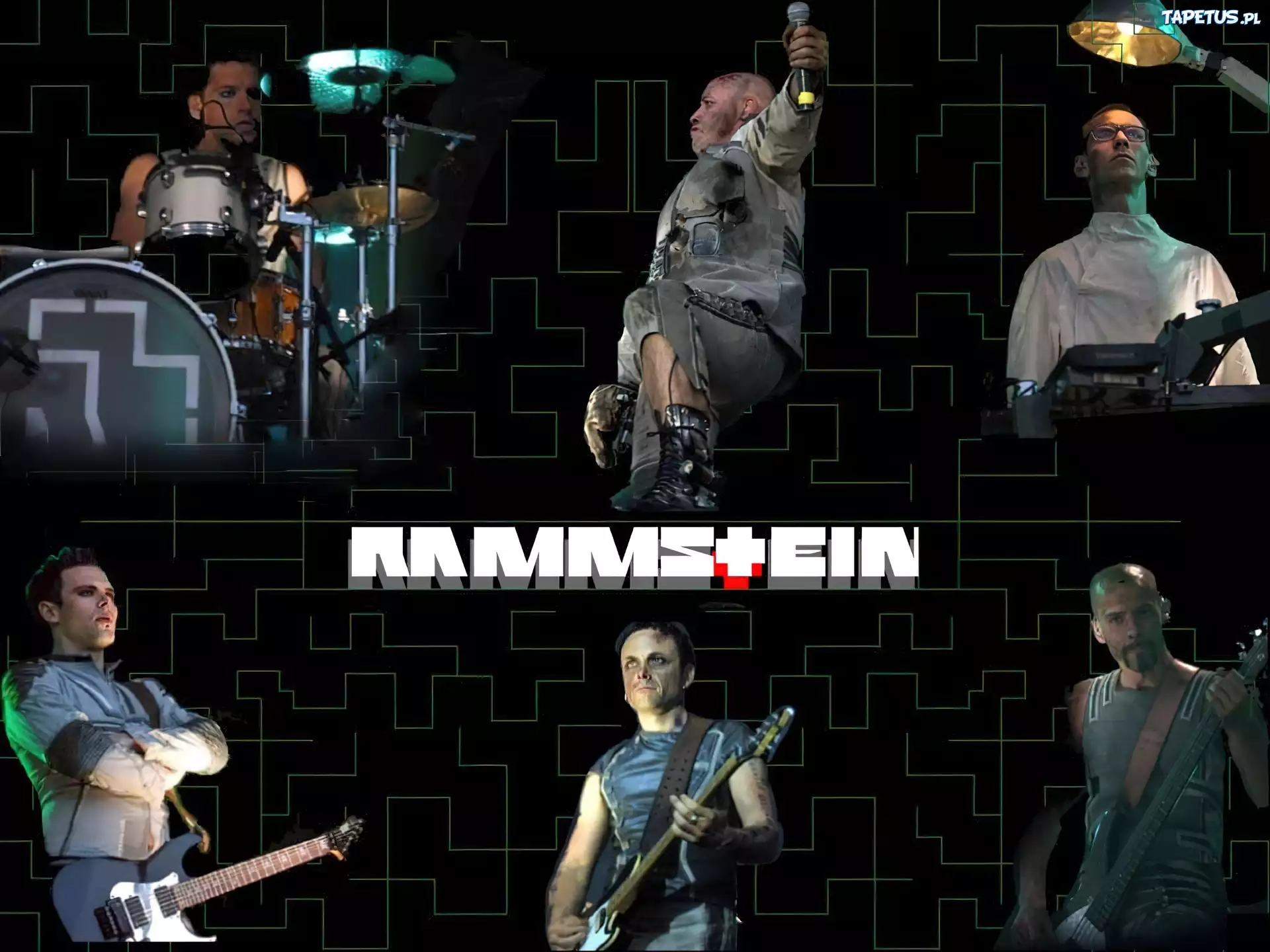 Rammstein,zespół, gitary, perkusja