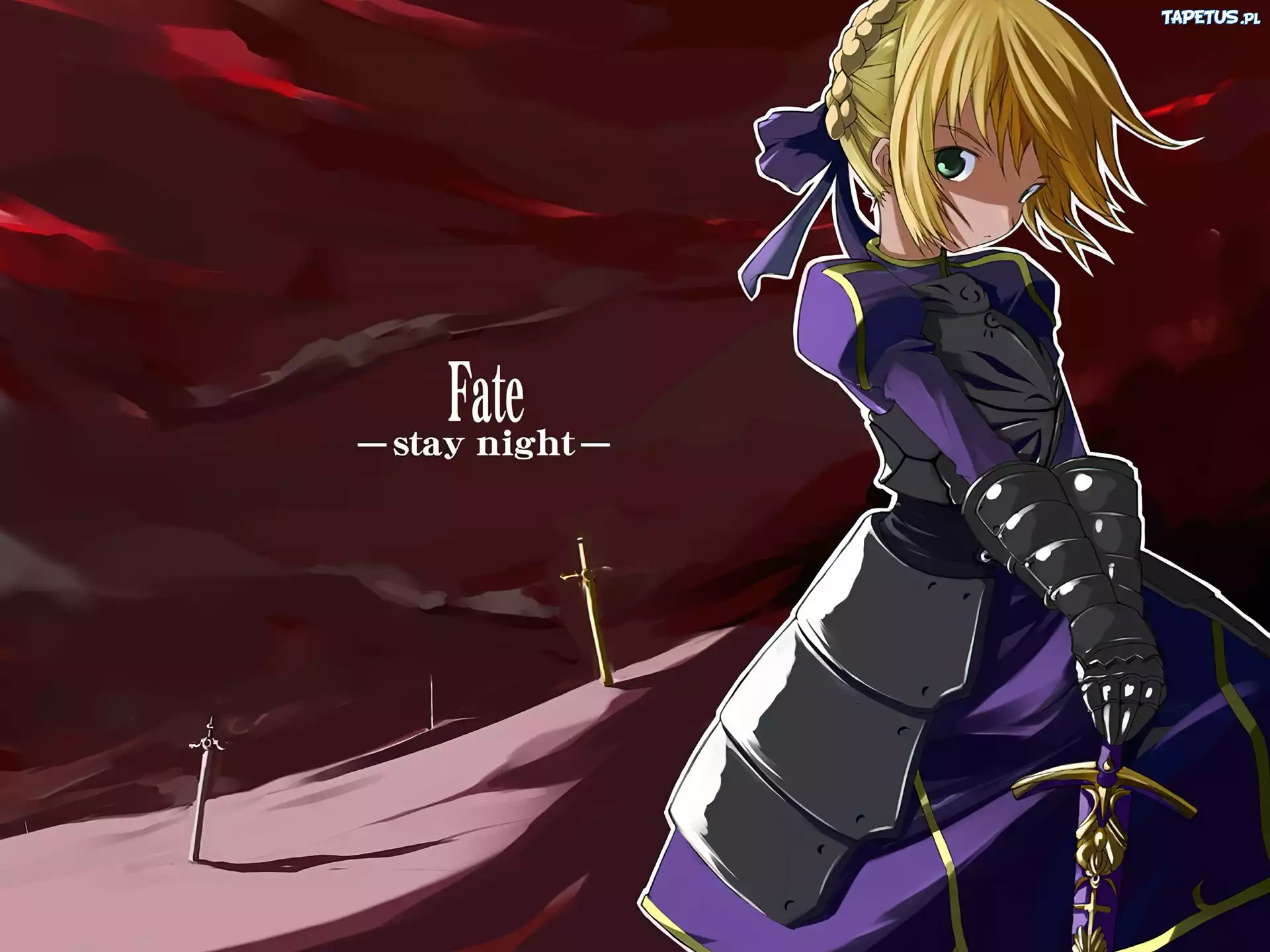 Fate Stay Night, dziewczyna, miecze