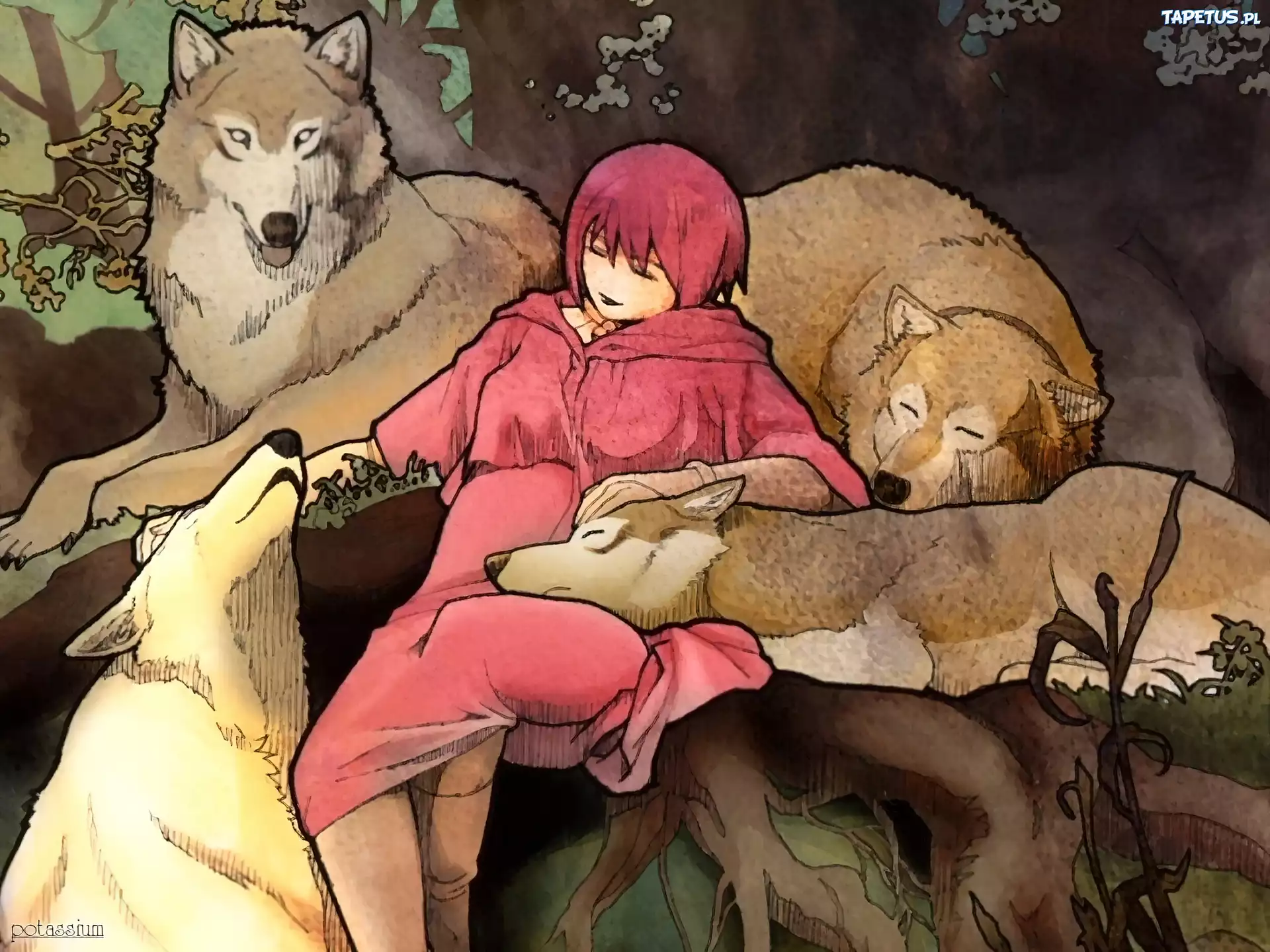 Wolfs Rain, wilki, dziewczynka