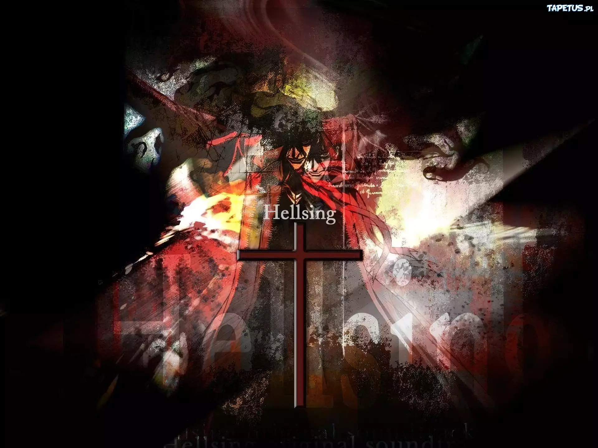 Hellsing, człowiek, krzyż