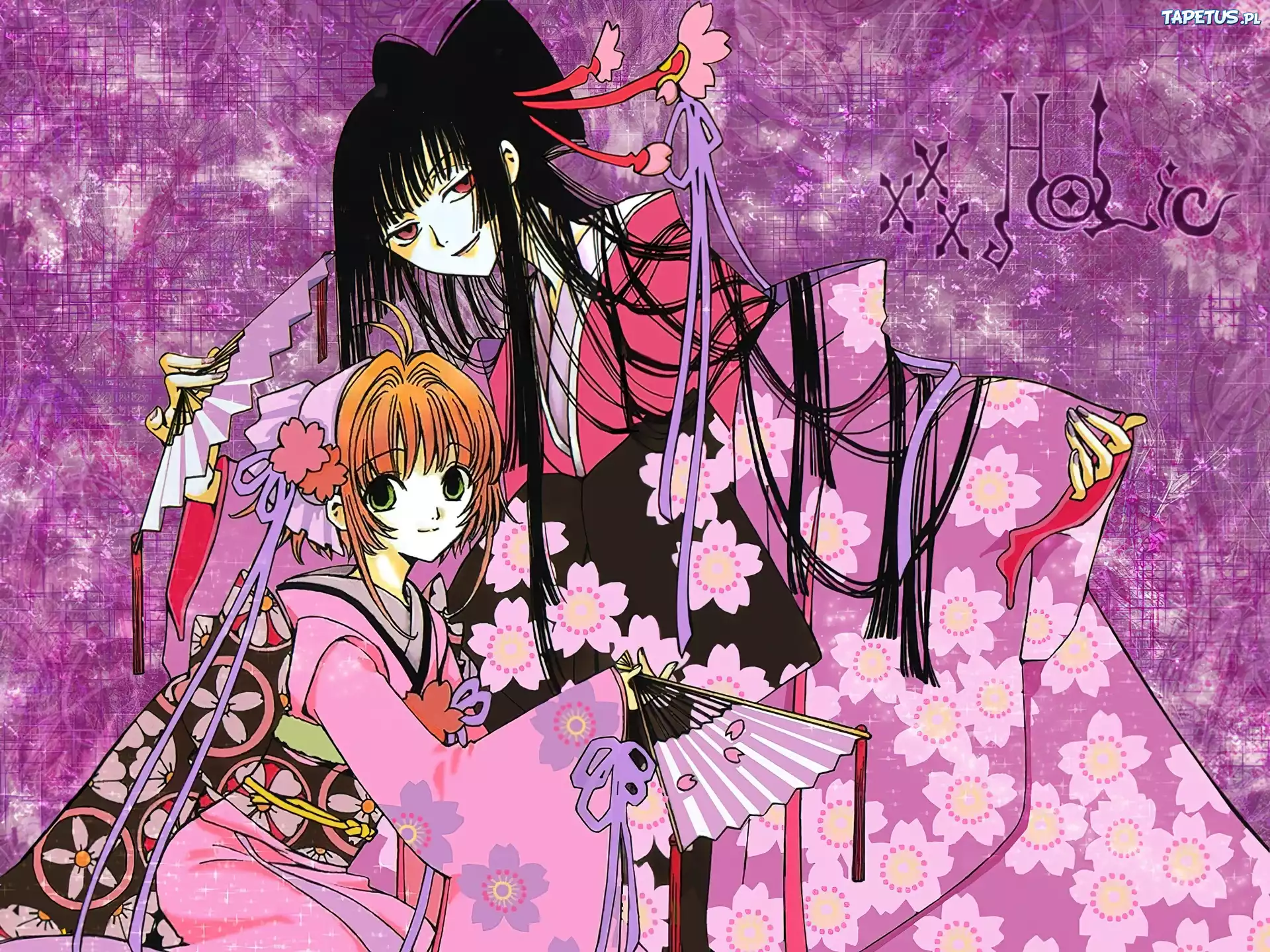 Tsubasa Reservoir Chronicles, wachlarz, kimono, Azjatki