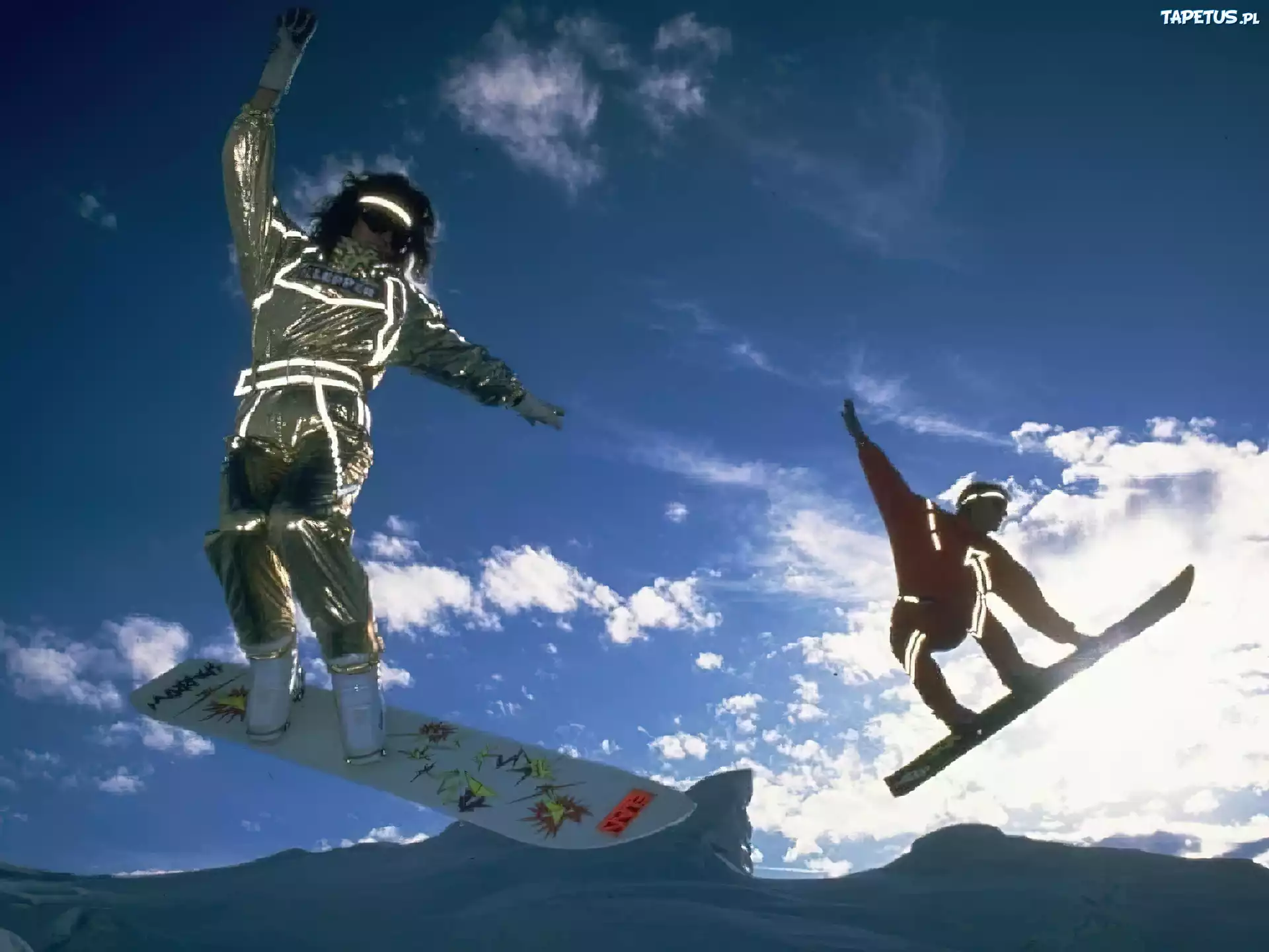 Snowbording,deska ,śnieg, zima