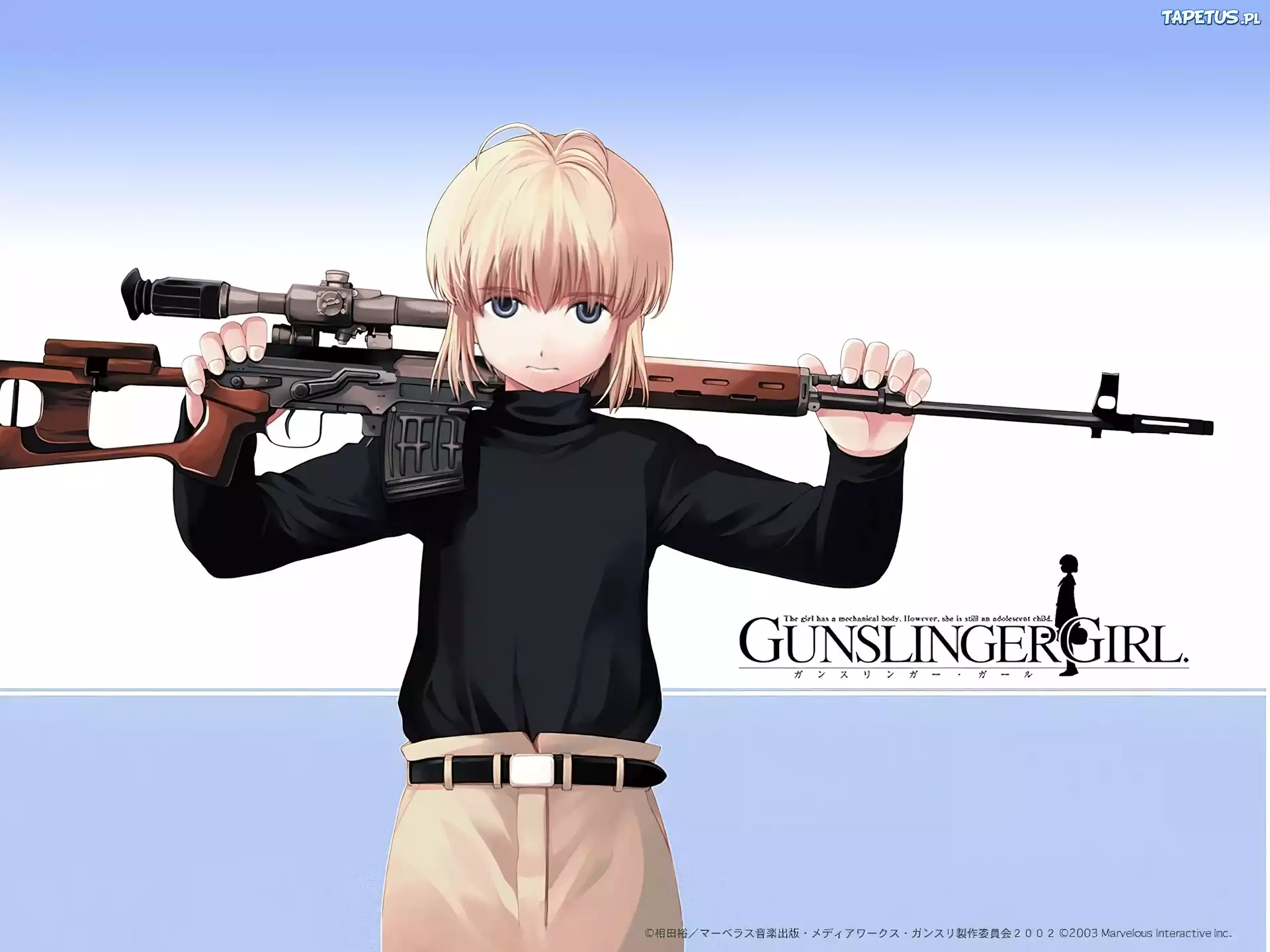 Gunslinger Girl, snajper, osoba, broń