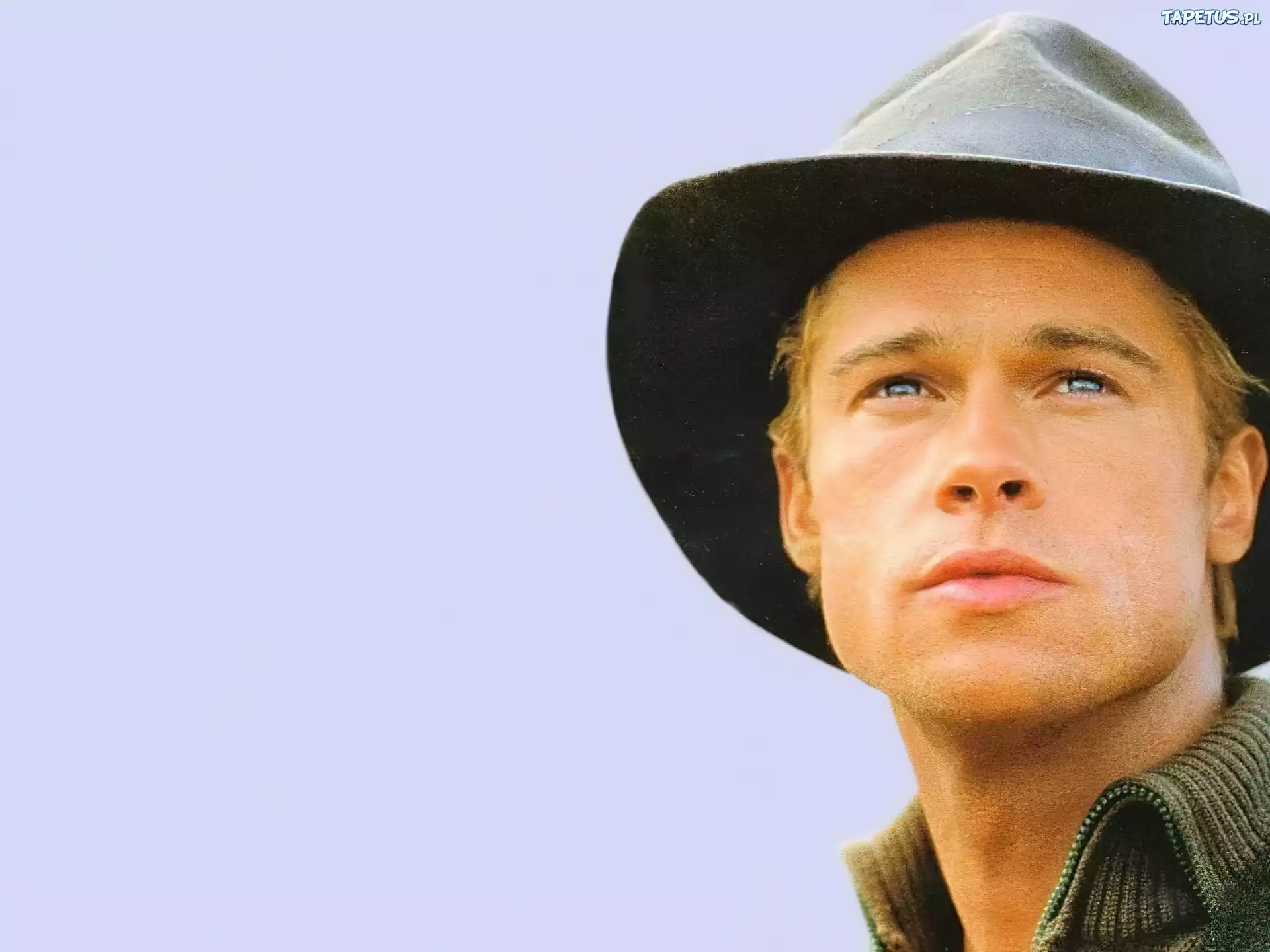 Brad Pitt,twarz, kapelusz