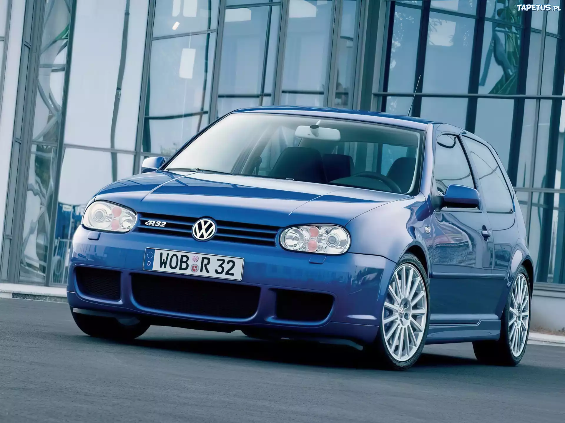 Golf 4, R32, Niebieski, Przód