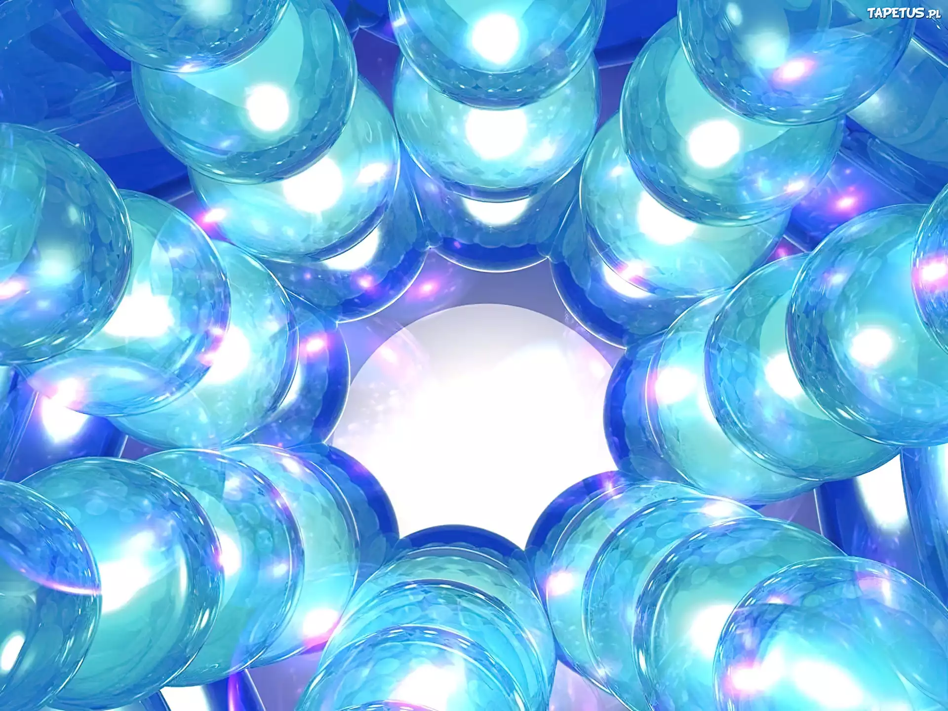 3D, Wektorowa,niebieskie, figury