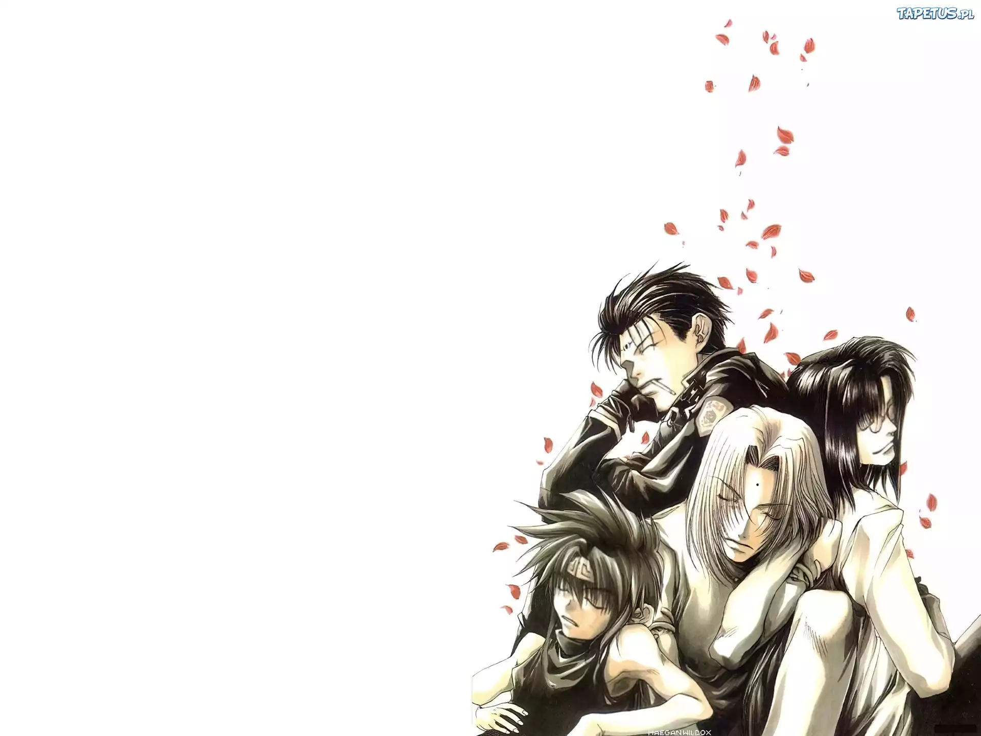 Saiyuki, grupa, ludzie, płatki