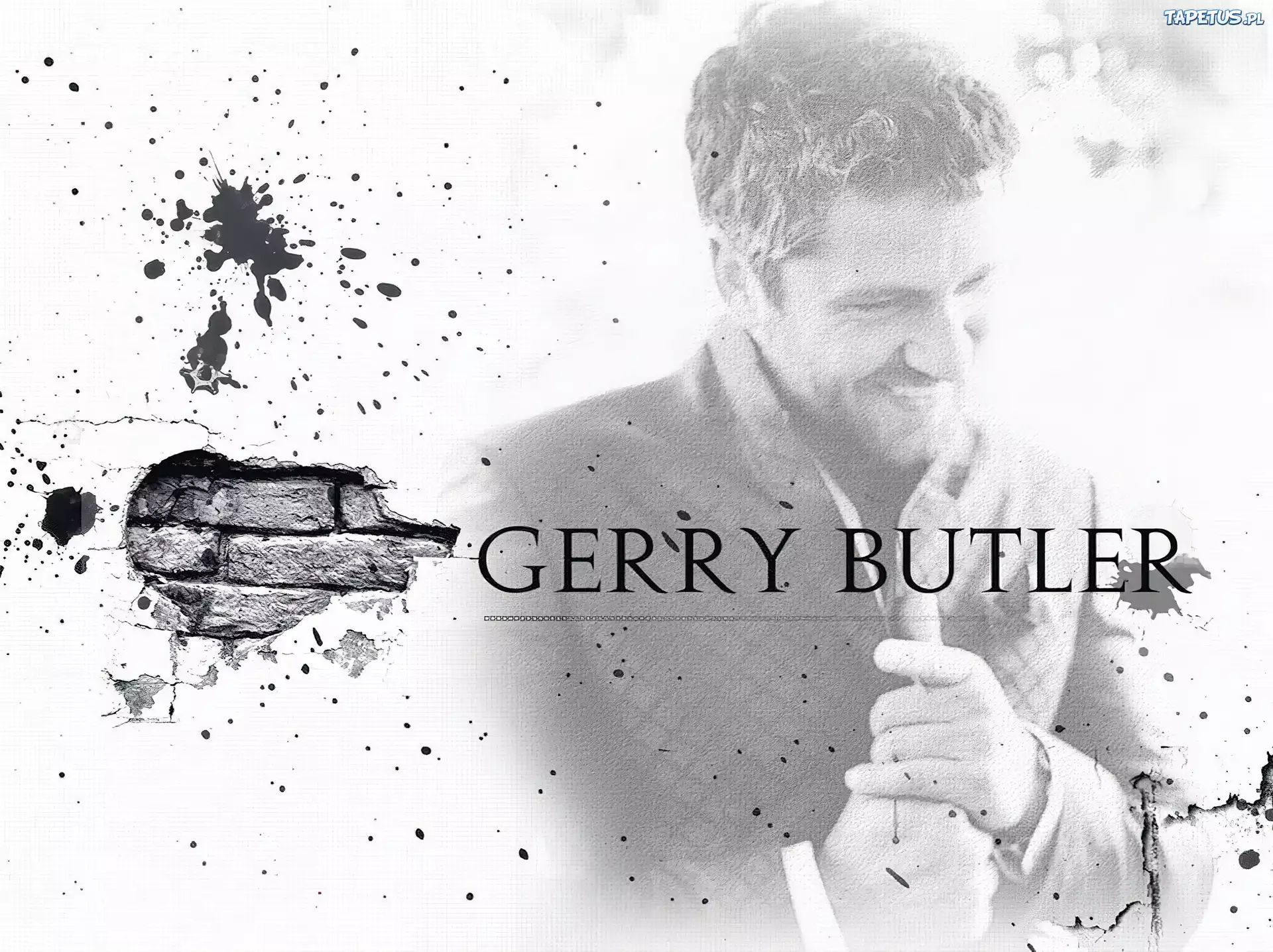 Gerard Butler,ręce, cegły