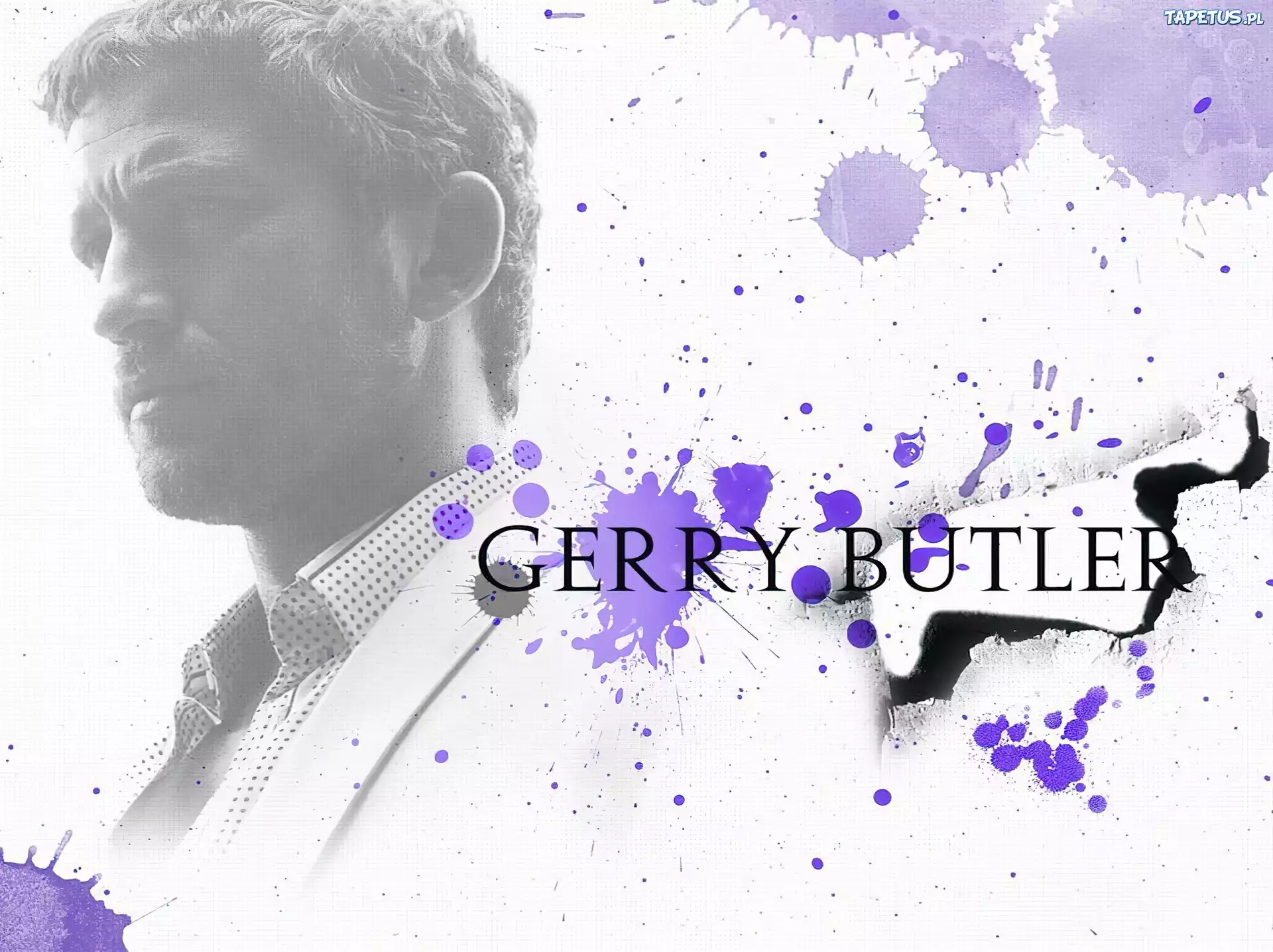 Gerard Butler,biała marynarka