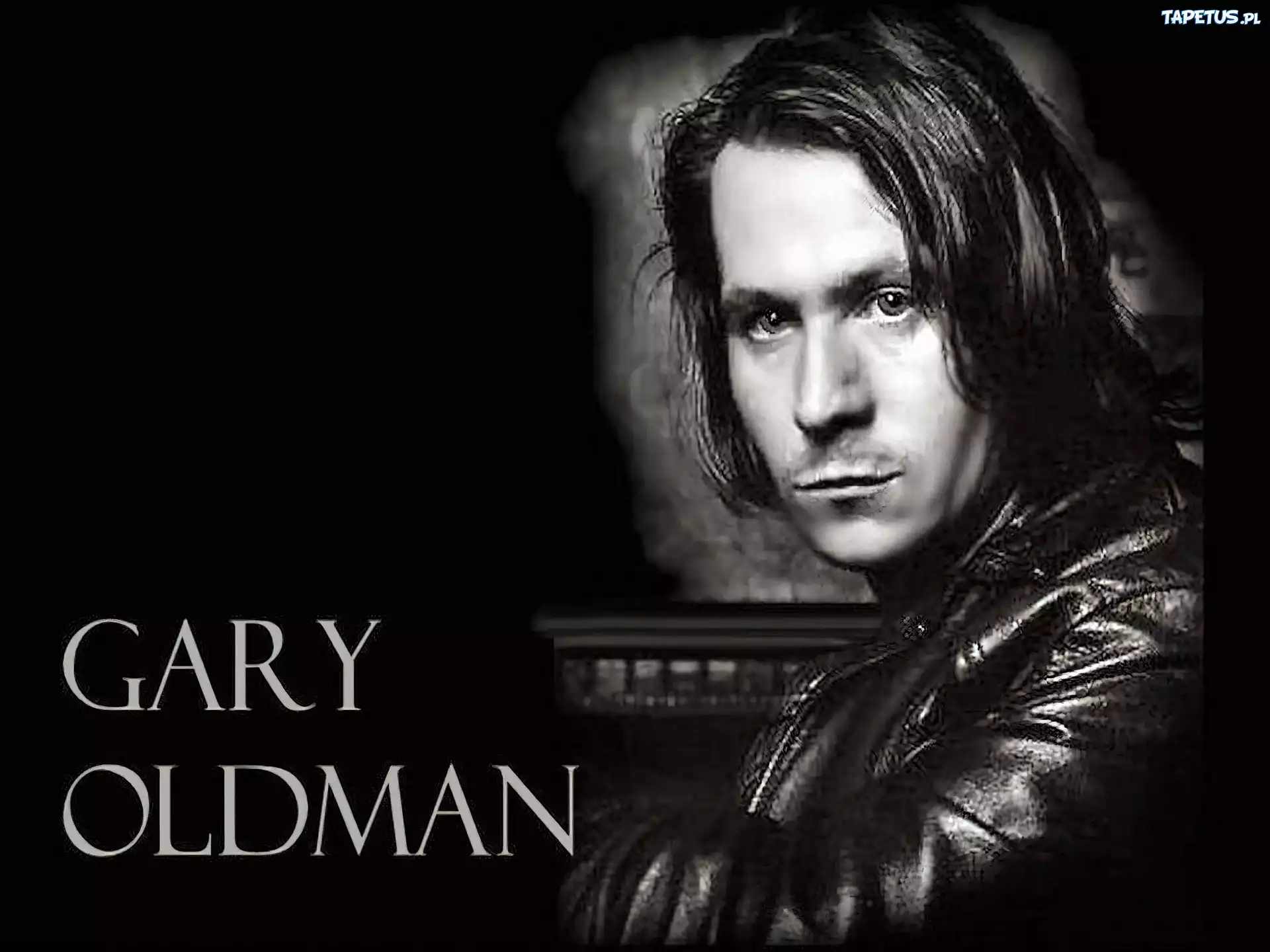 Gary Oldman,długie włosy, skóra