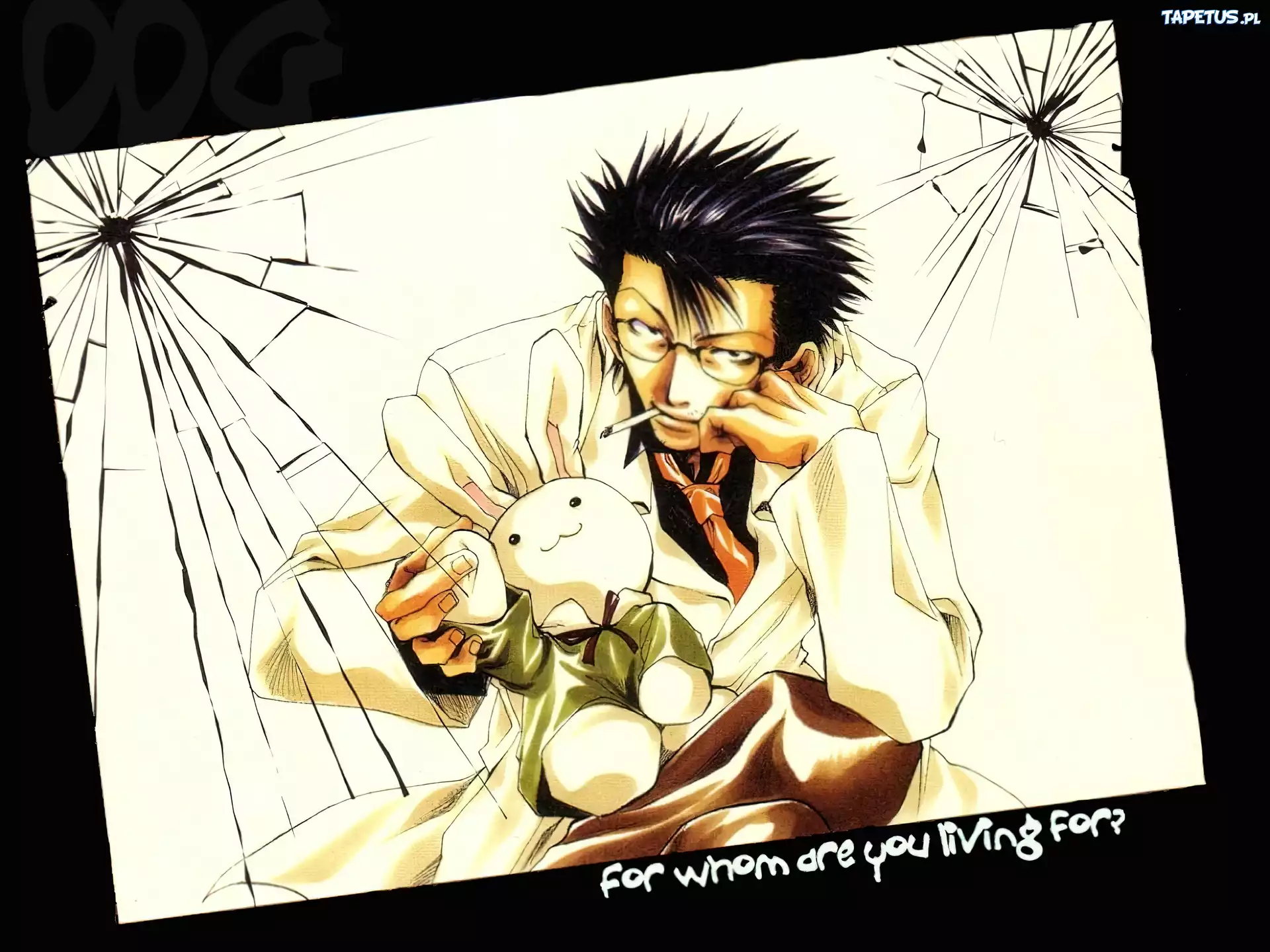 Saiyuki, okulary, pluszak, papieros