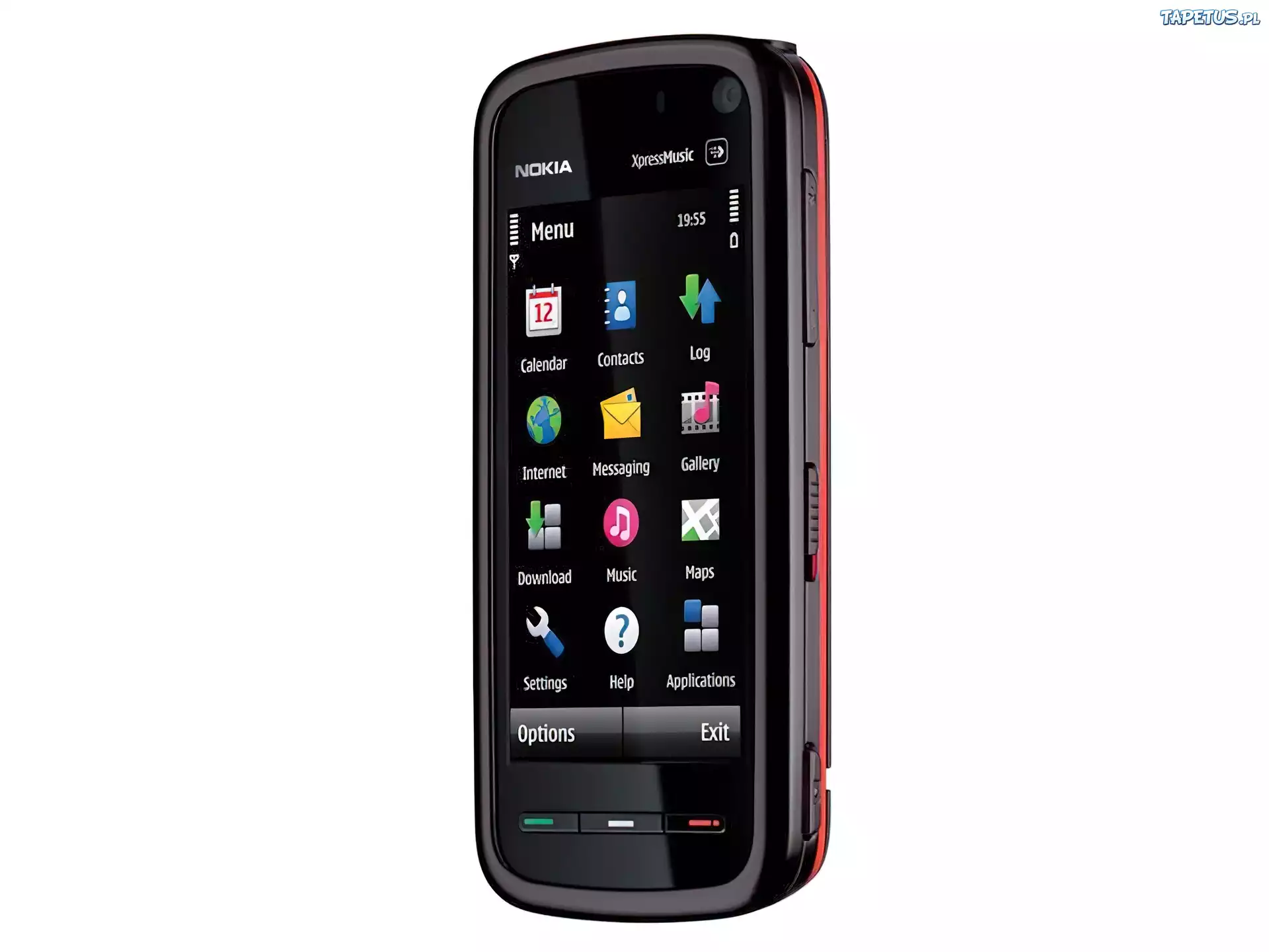 Nokia 5800 XpressMusic, Czarny, Menu