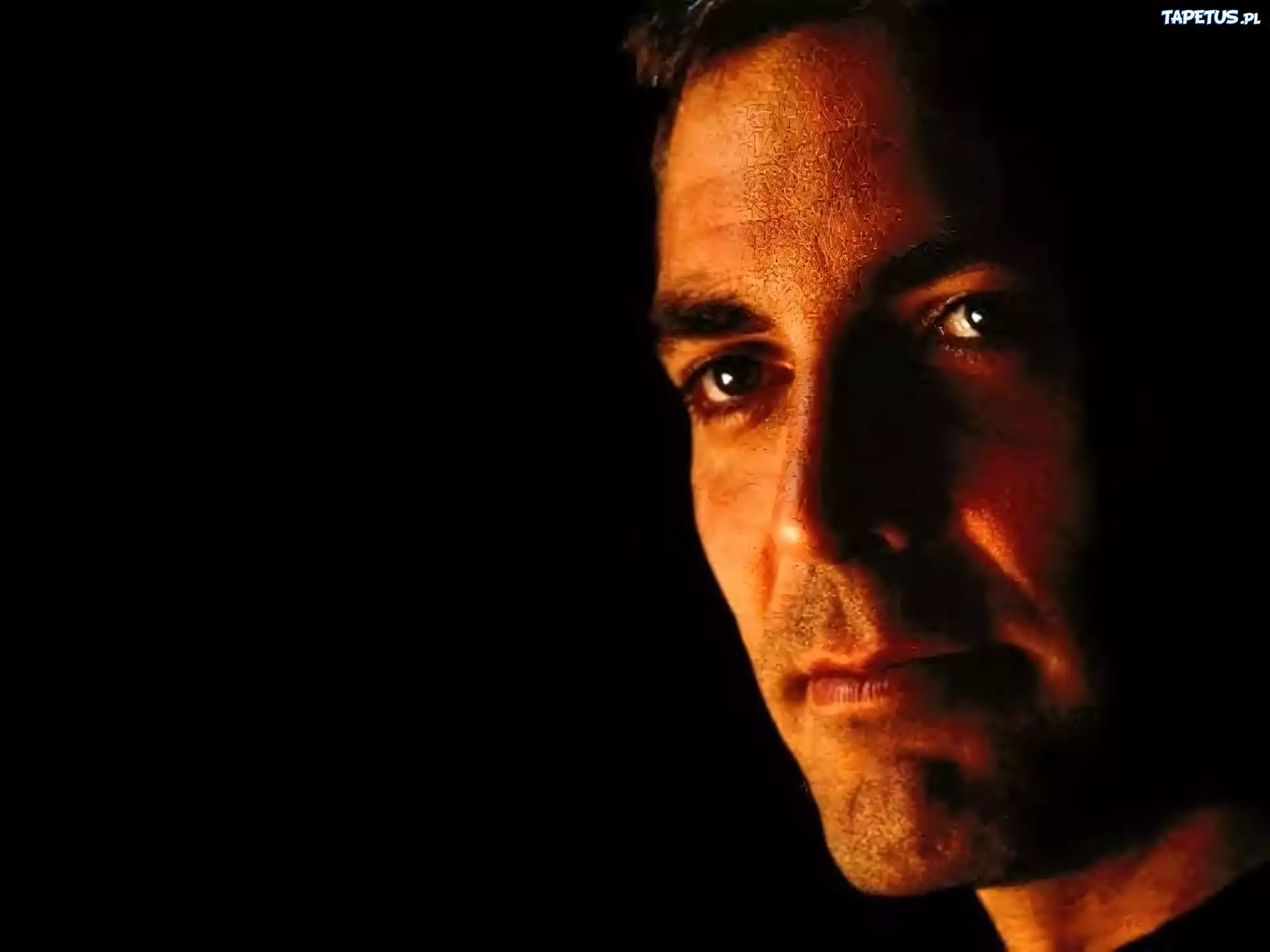 George Clooney,twarz, oczy