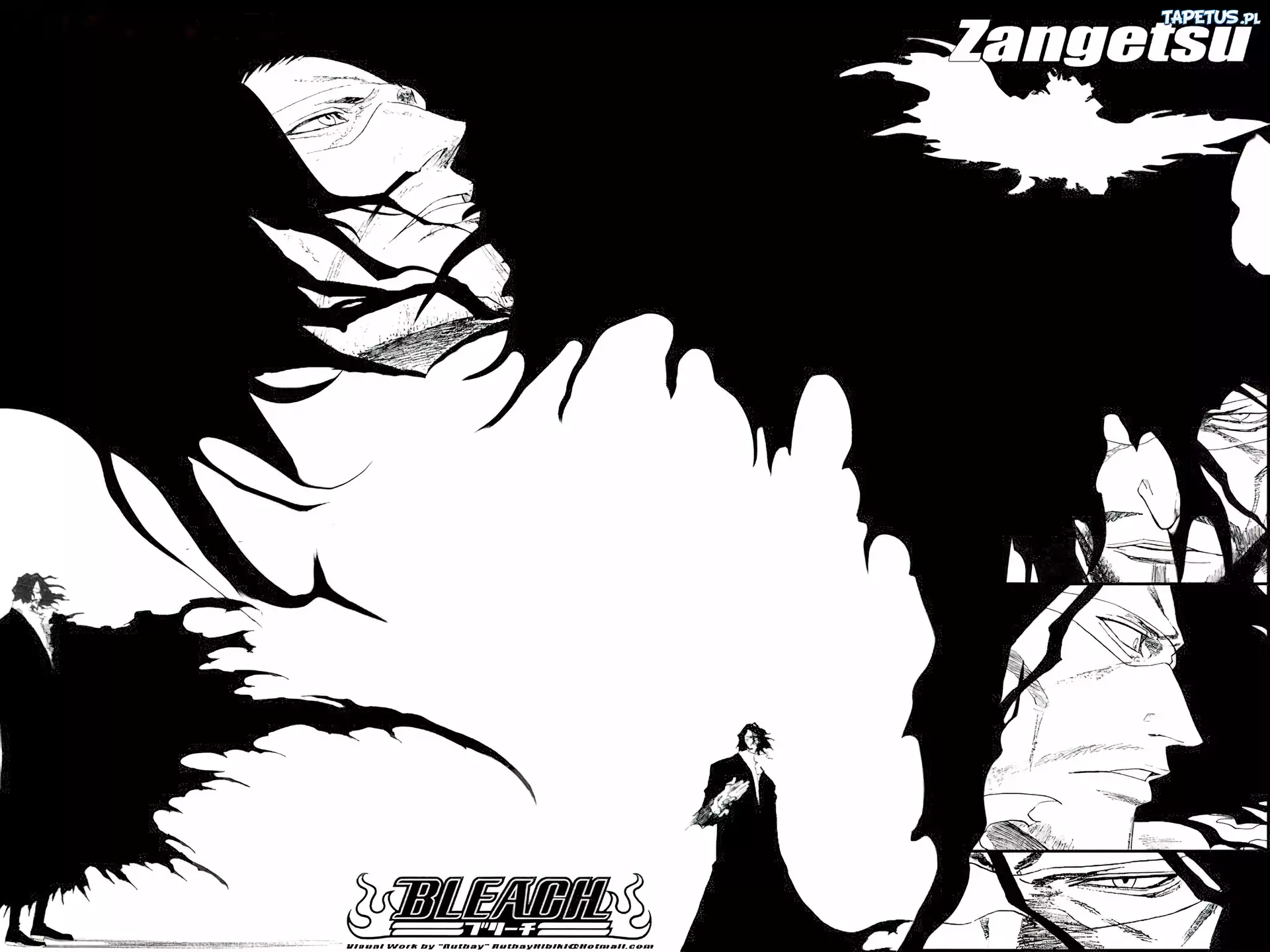 Bleach, twarz, ludzie, napisy