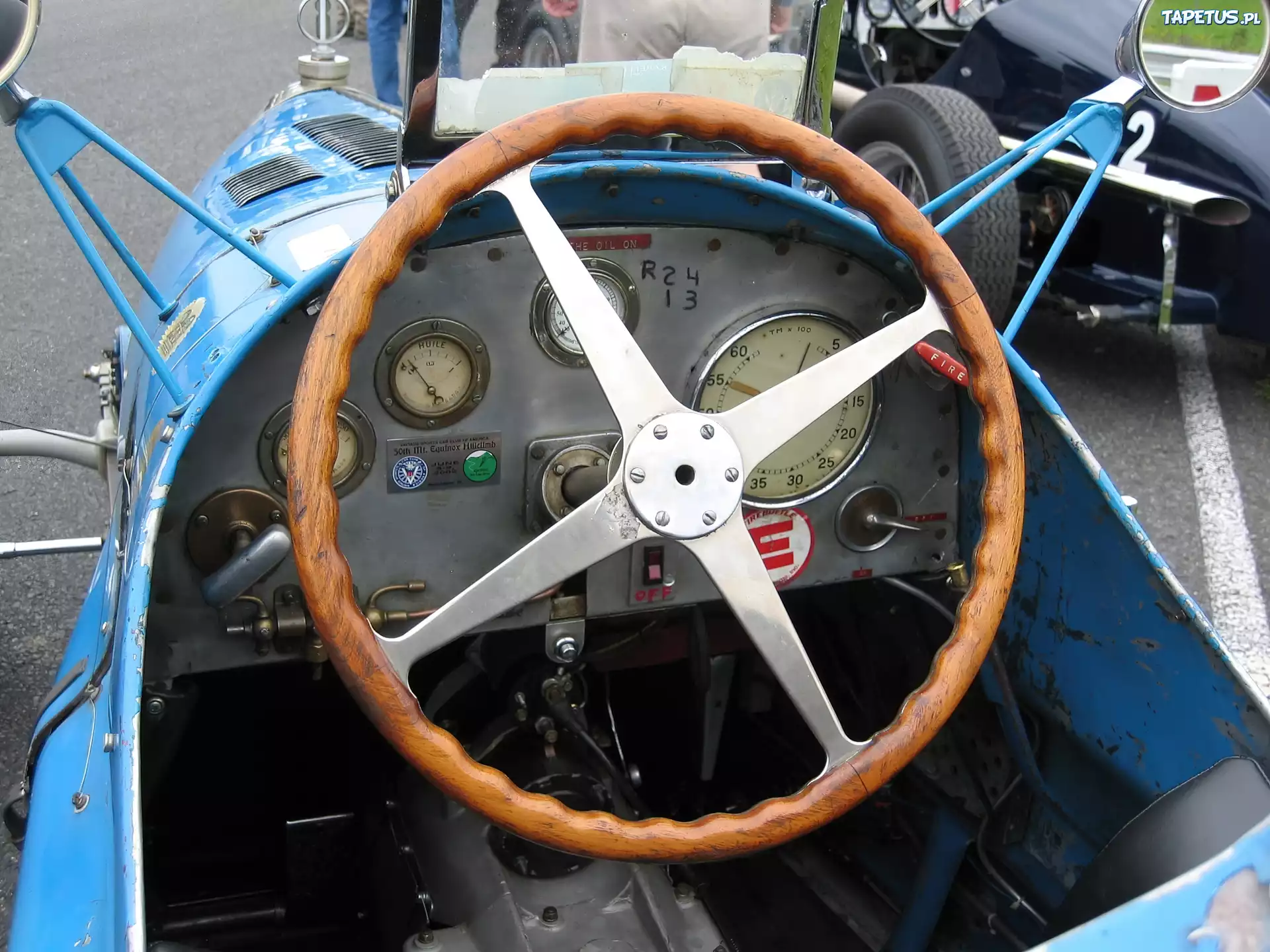Bugatti, kierownica, zegary