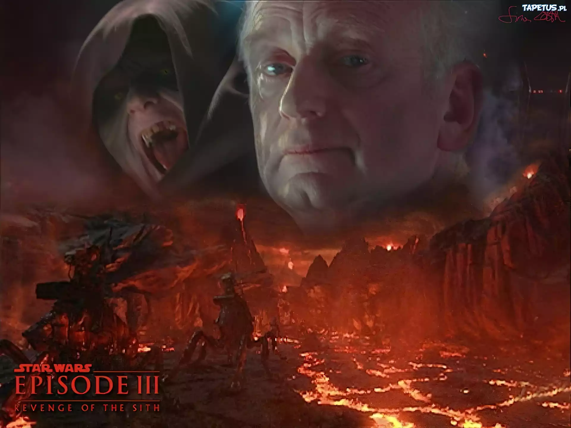 Star Wars, magma, twarz, mężczyzna, stwór