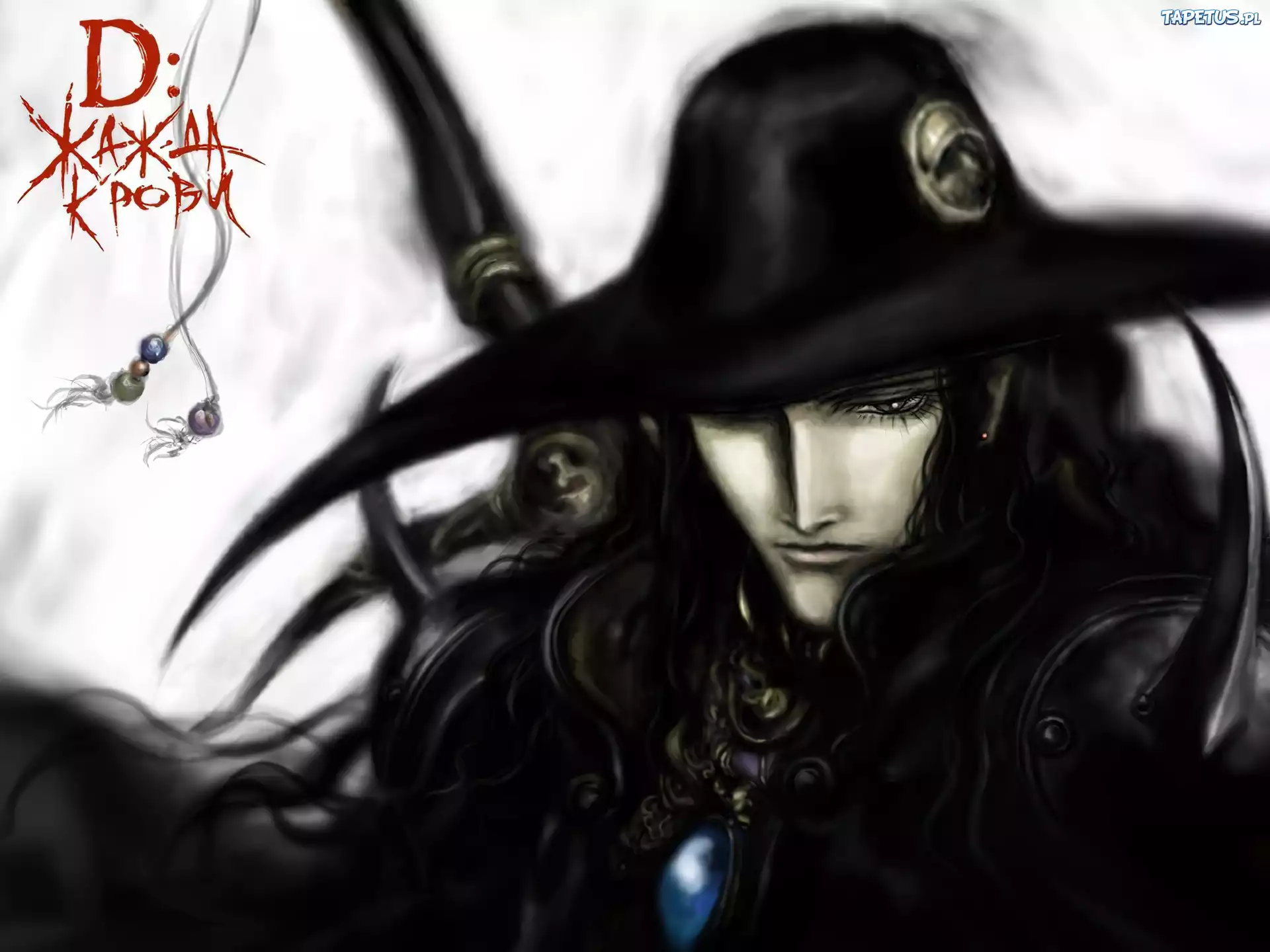 kapelusz, poważna, twarz, Vampire Hunter D - Bloodlust