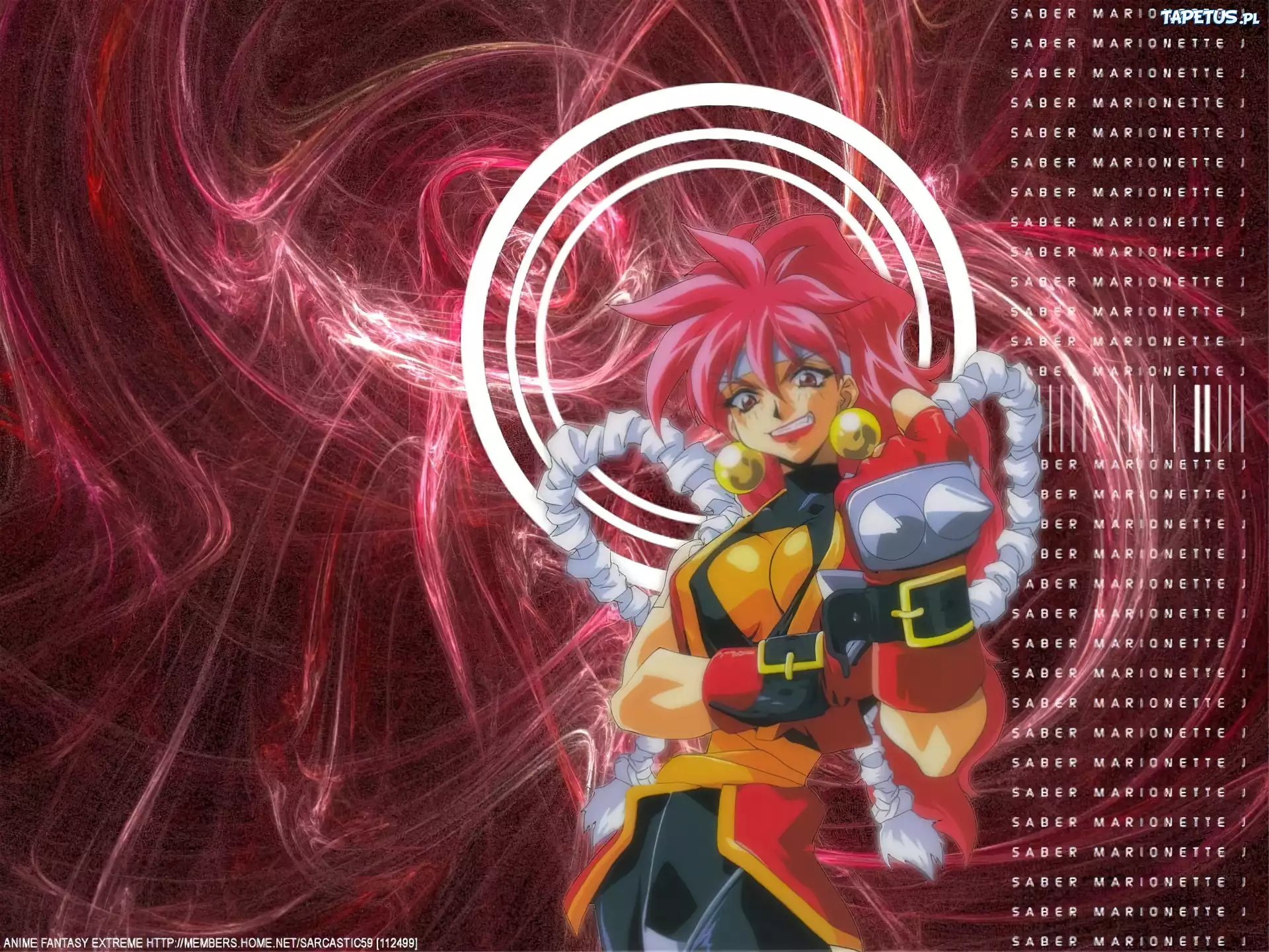 Saber Marionette J, postać, napisy