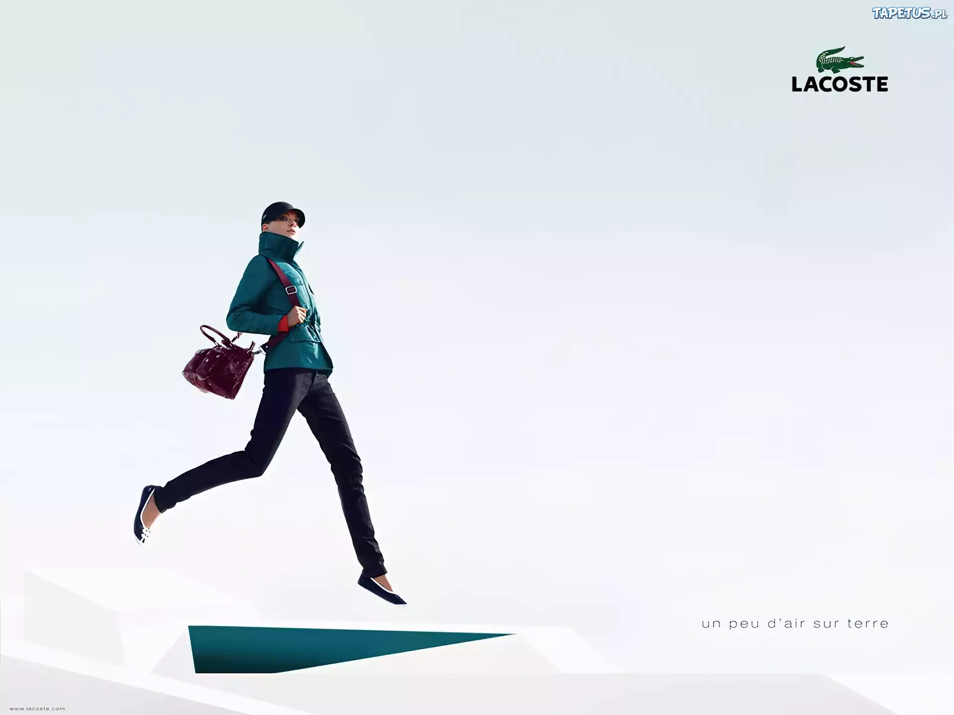 Lacoste, kobieta, płaszczyk, torebka