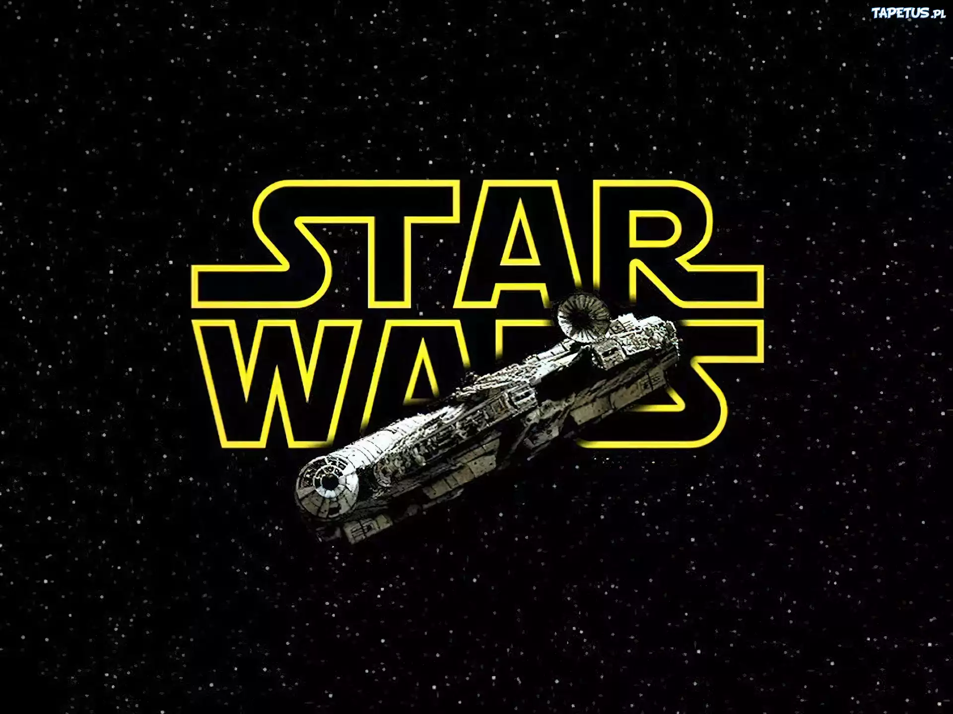 Star Wars, niebo, gwiazdy, noc, tytuł