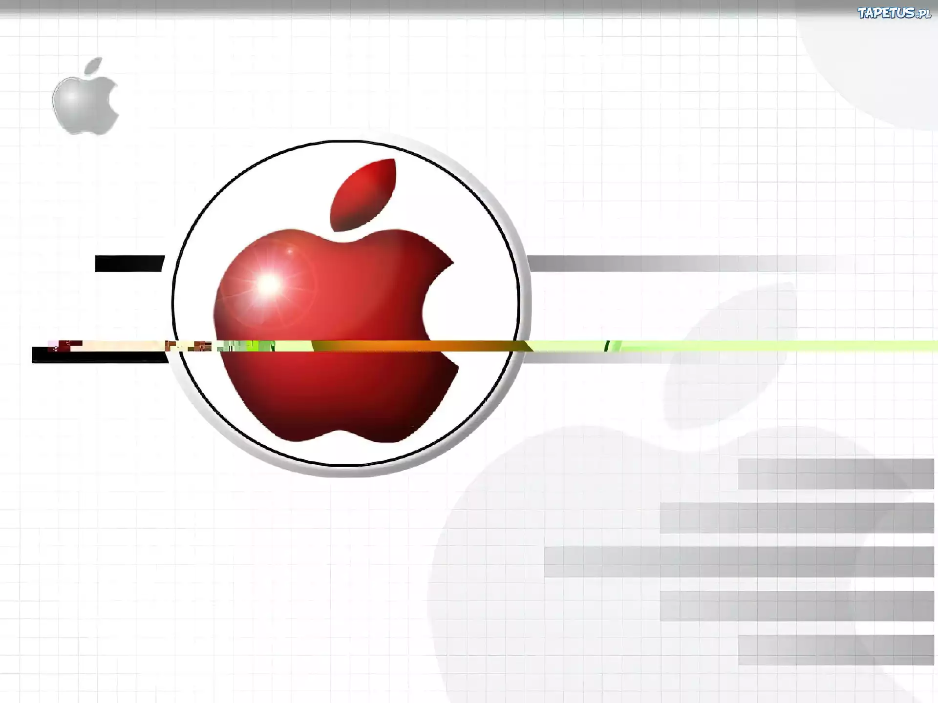 Apple, grafika, jabłko