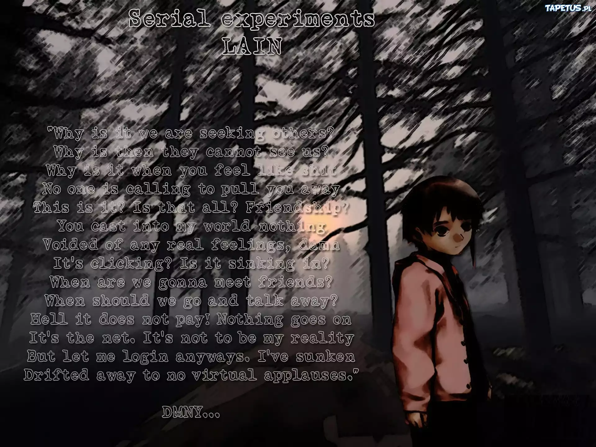 Serial Experiments Lain, las, drzewa