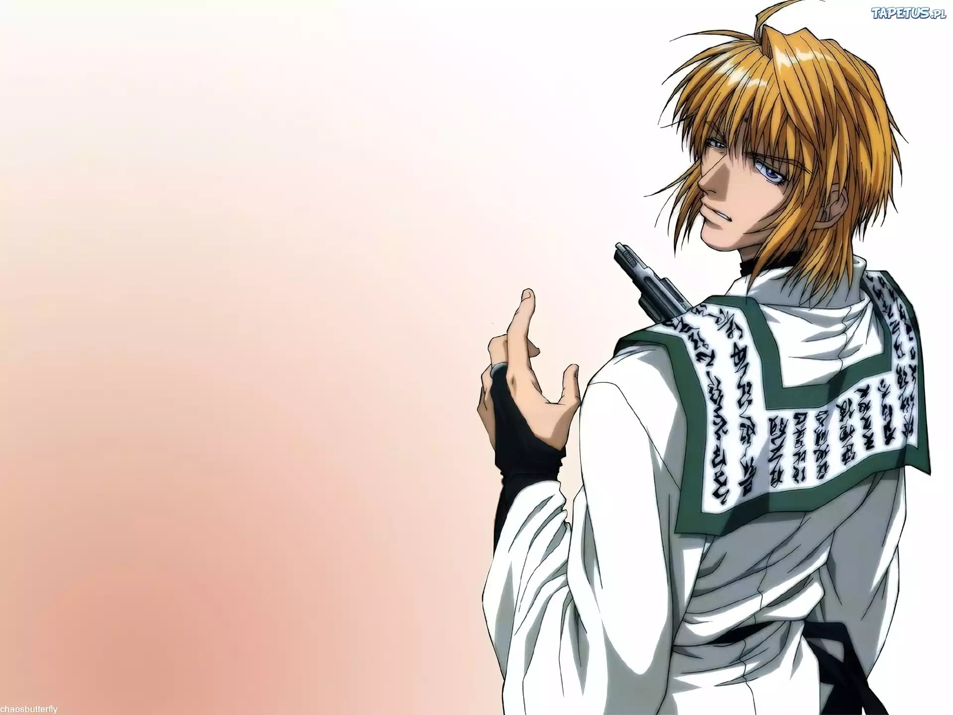 Saiyuki, człowiek, pistolet