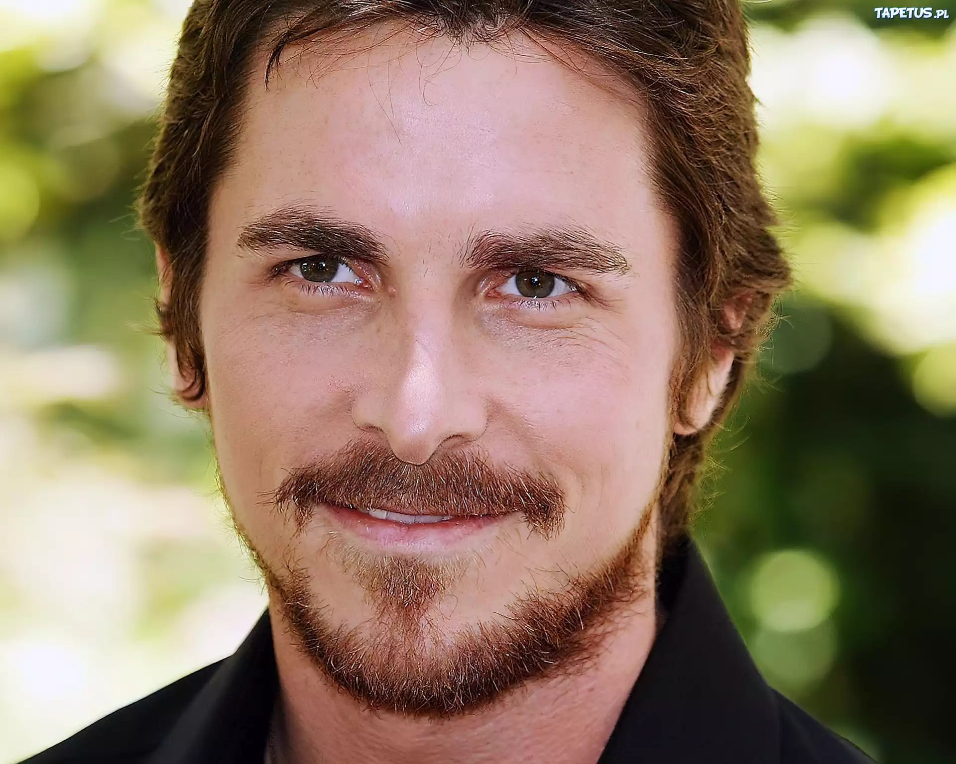 Christian Bale,wąsik, broda