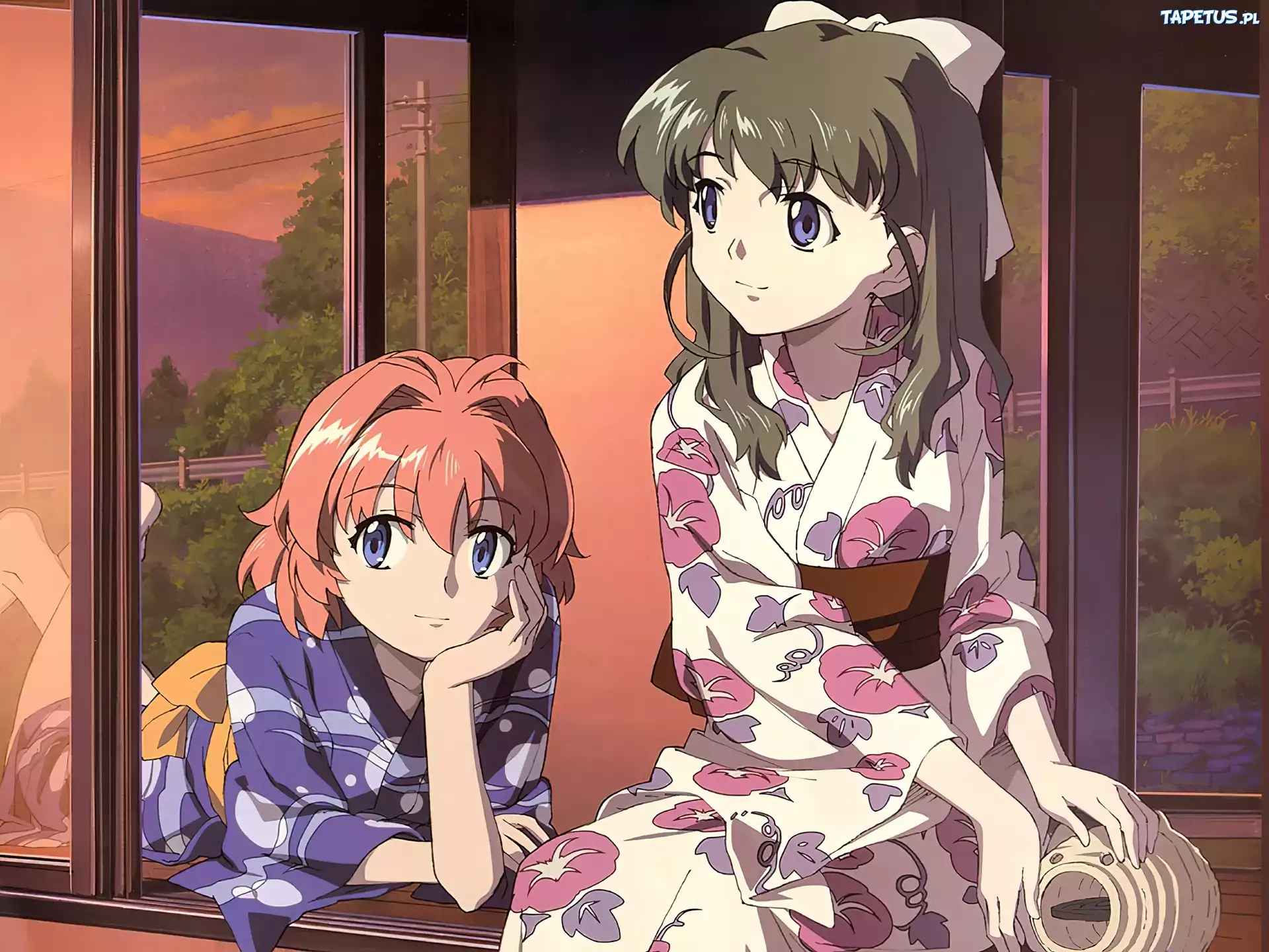 Onegai Twins, kimono, dziewczyny
