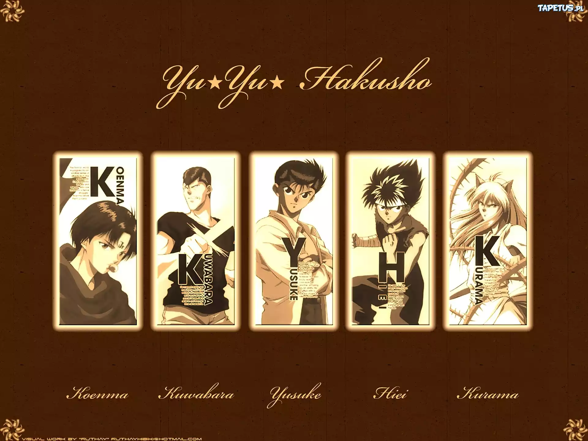 Yu Yu Hakusho, karty