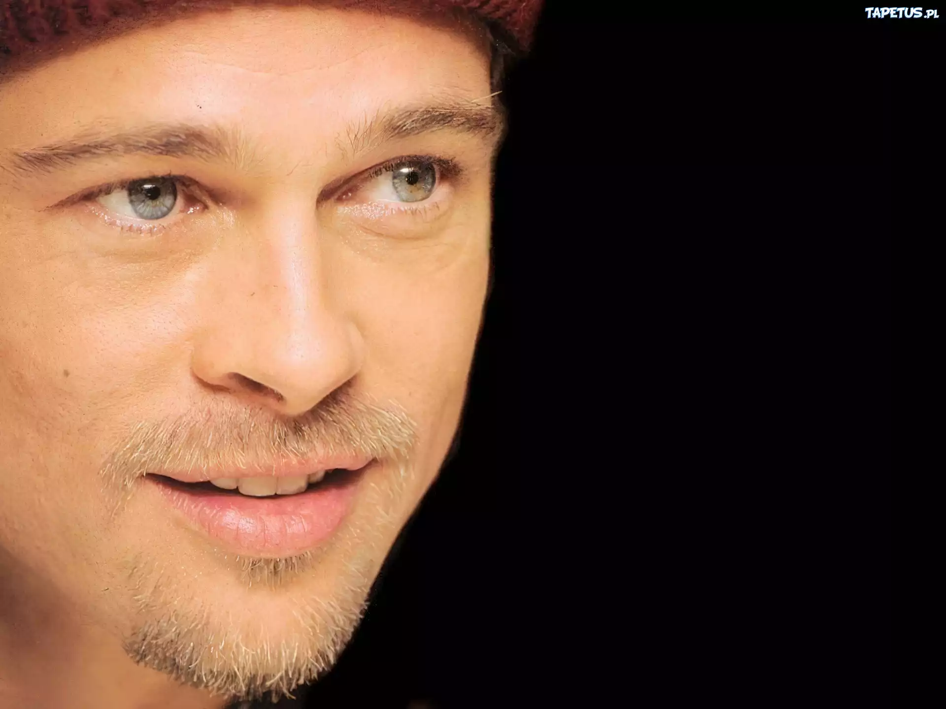 Brad Pitt,niebieskie, oczy, bródka