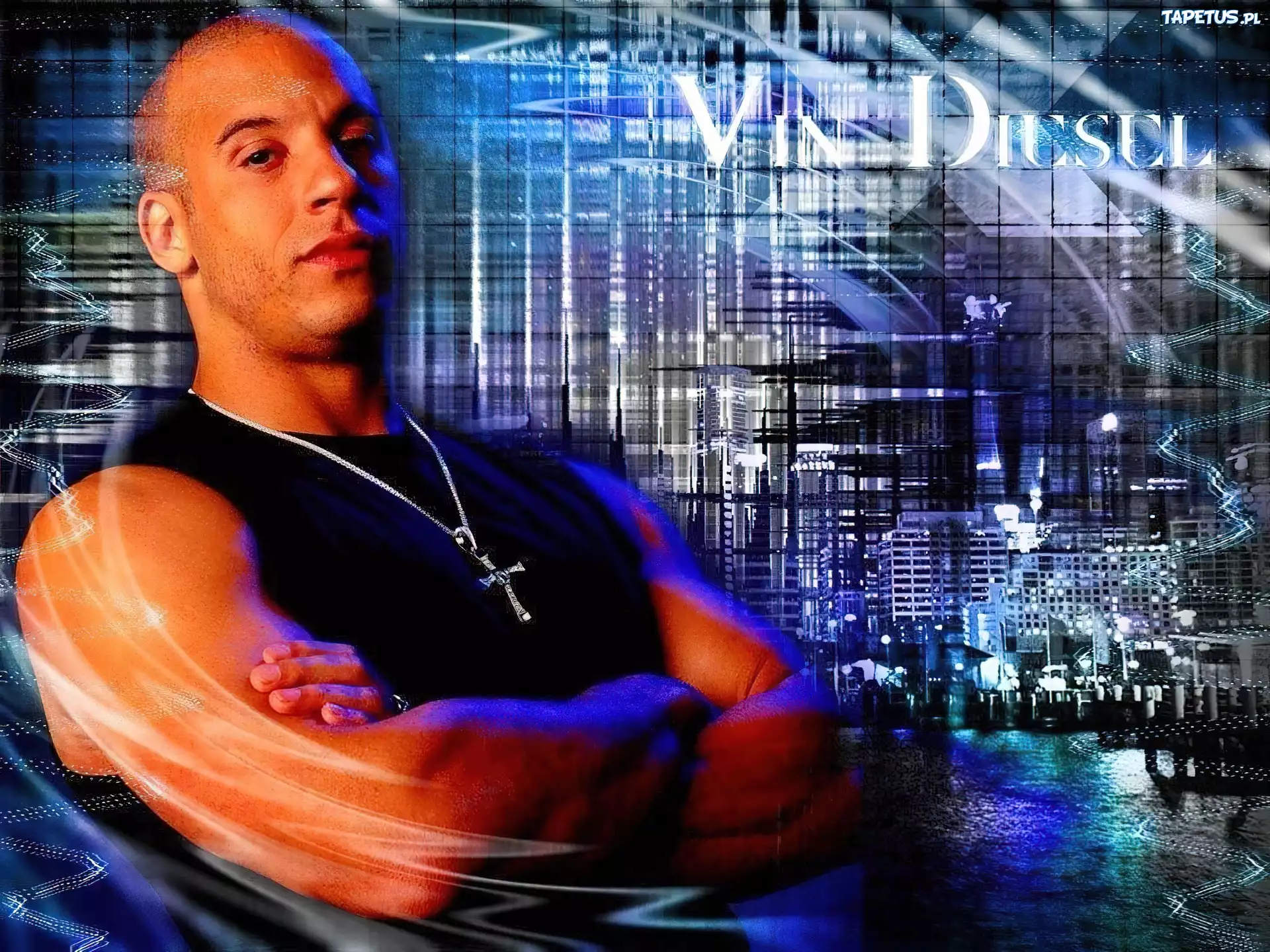 Vin Diesel, czarna koszulka