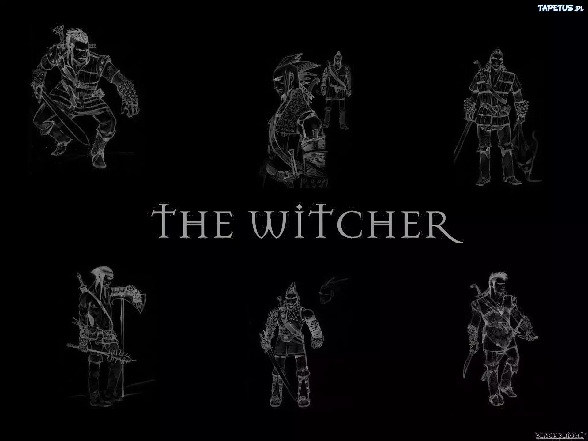The Witcher, szkic, wojownik, miecz
