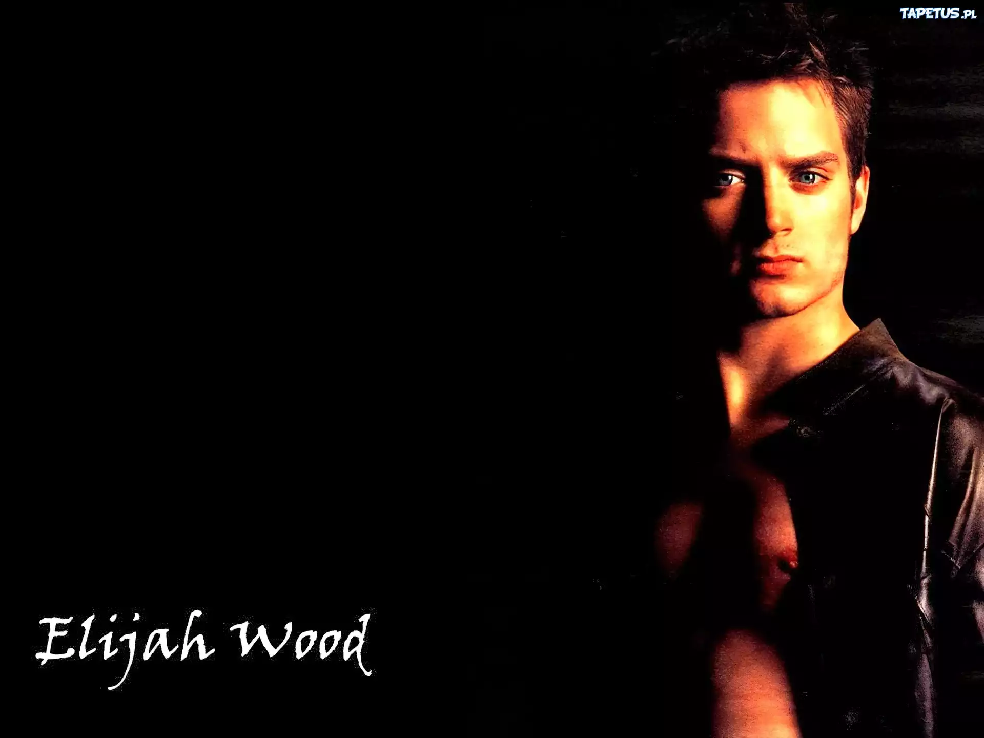 Elijah Wood,atłasowa koszula