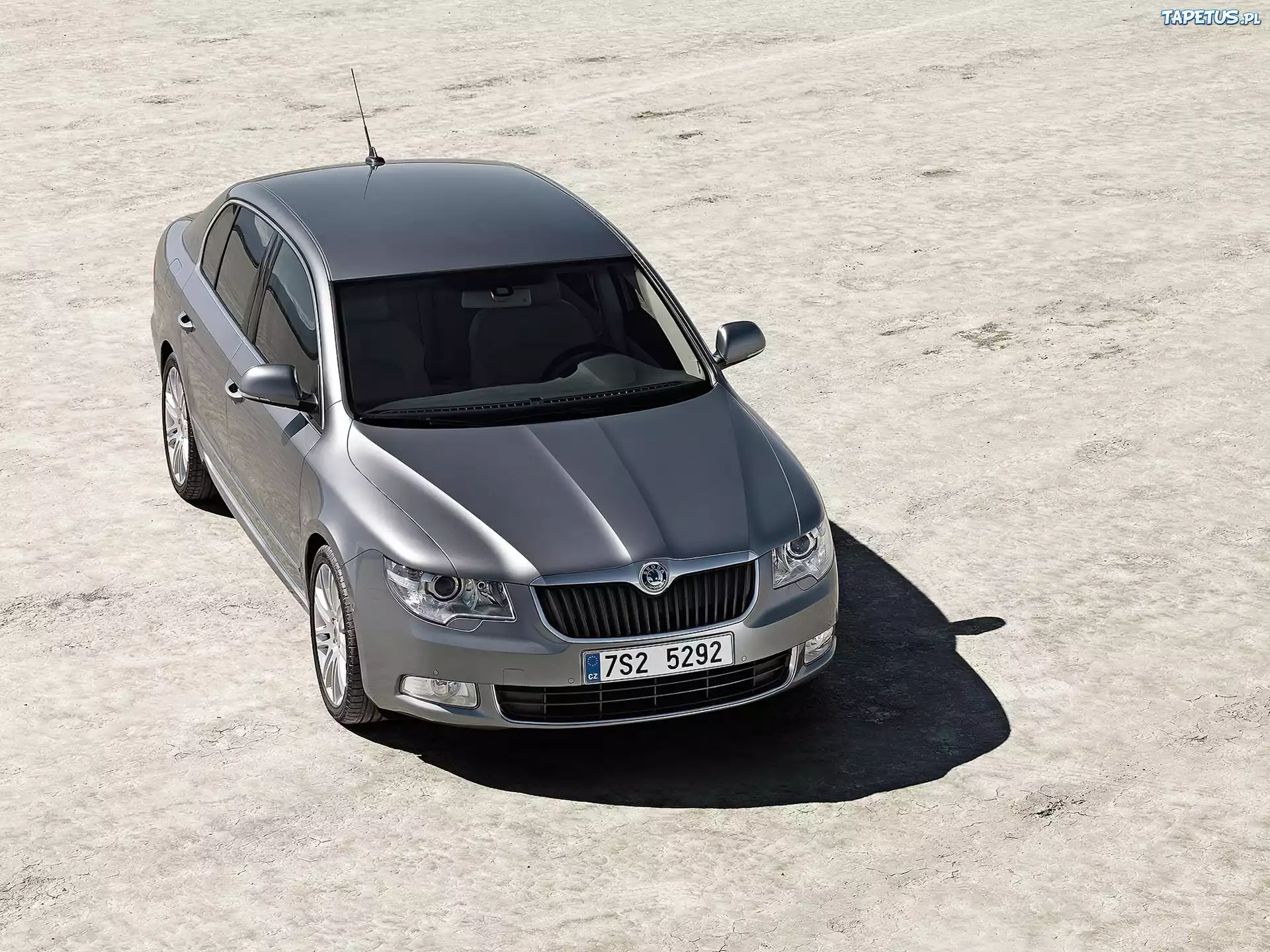 Skoda, Srebrny, Superb, Piasek