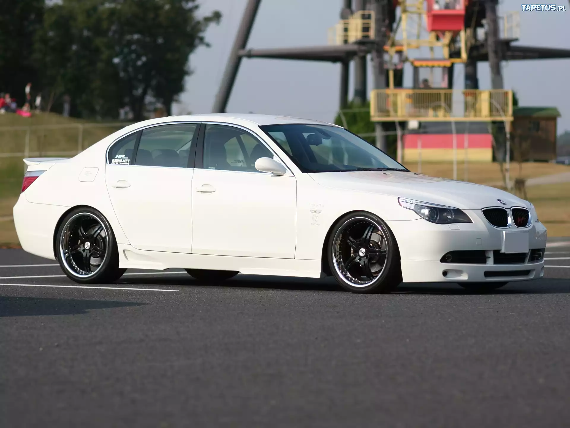 Biały, BMW 5, E60, Czarny, Felgi