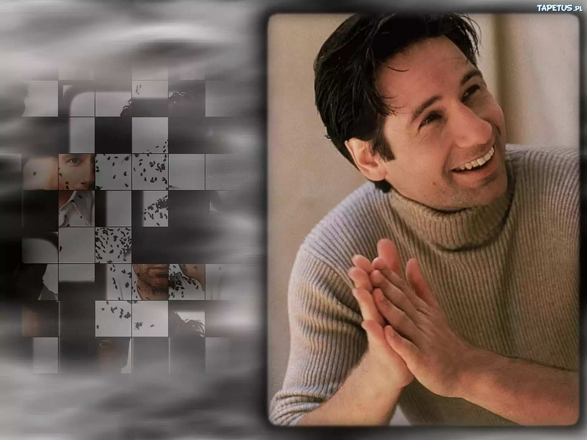 David Duchovny,beżowy golf